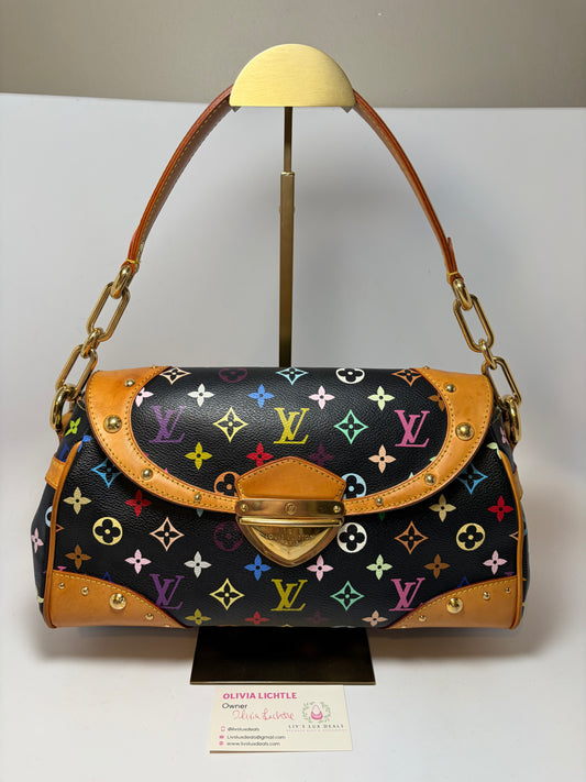 Louis Vuitton Beverly MM Black Multicolor Monogram