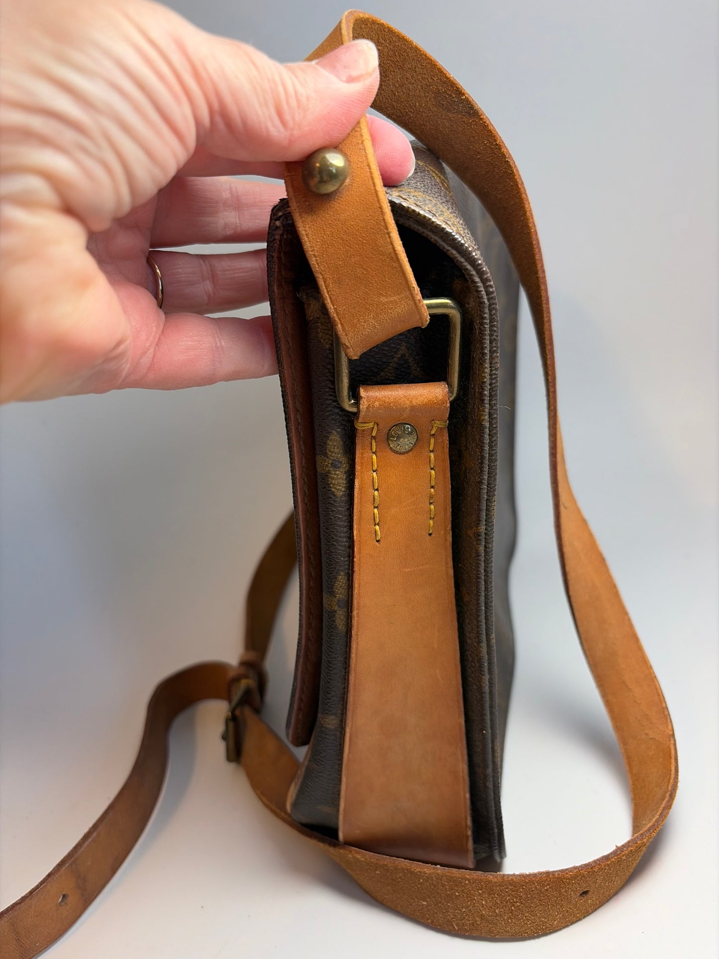 Louis Vuitton Cartouchière GM Monogram Crossbody, Made in France June 1989