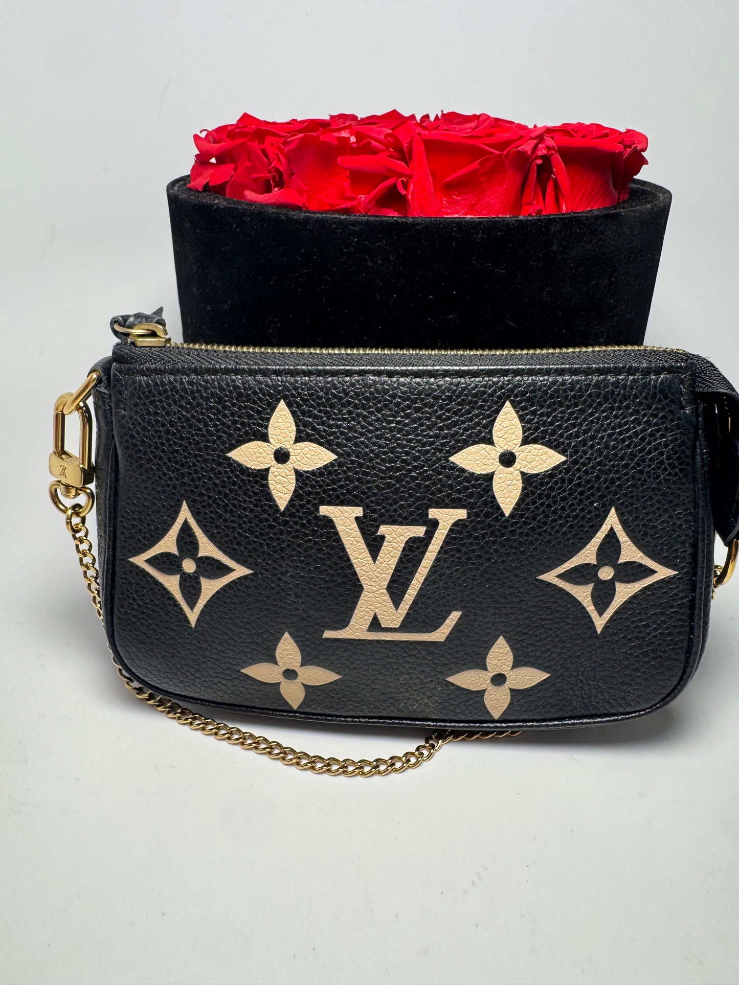Louis Vuitton Empriente Bicolor Black & Cream Mini Pochette w/Gift Box w/COA from Authentic Detective