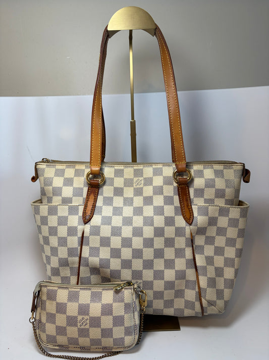 Louis Vuitton Damier Azur PM Tote with Mini Pochette Set
