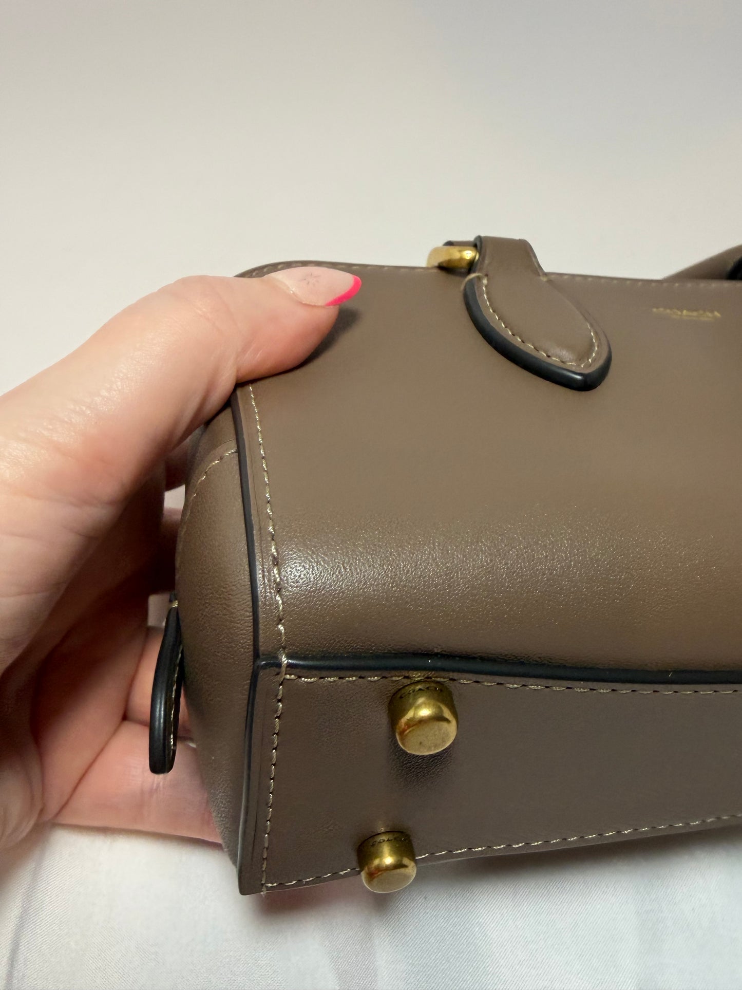 Coach Bowery 22 Satchel in Dark Stone NWT