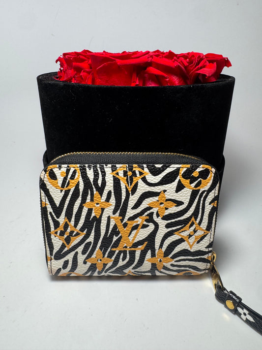 Louis Vuitton Monogram Giant Jungle Zippy Coin Purse Ivory Zebra Print