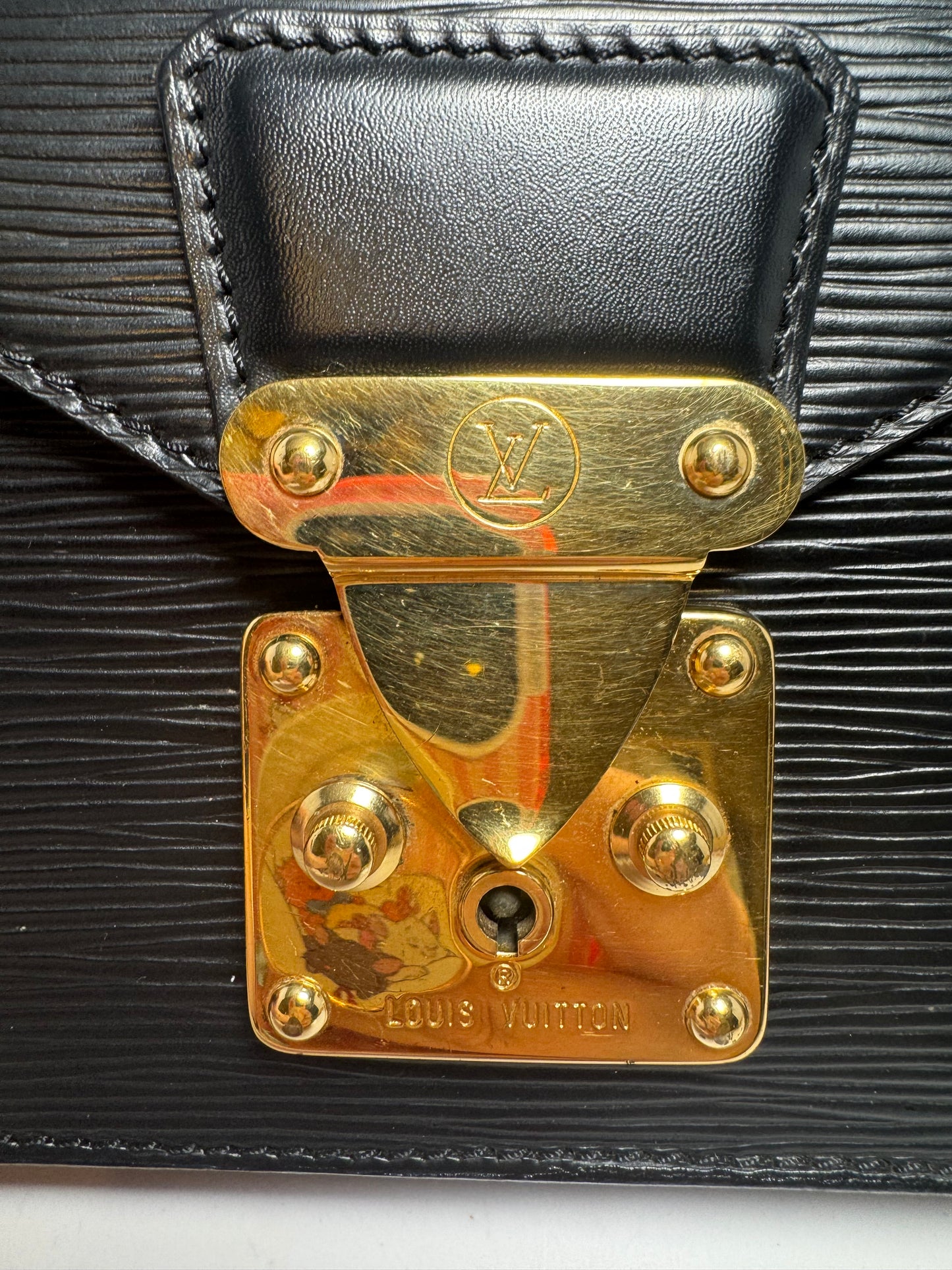 Louis Vuitton Black Epi Serie Draggone Clutch Bag