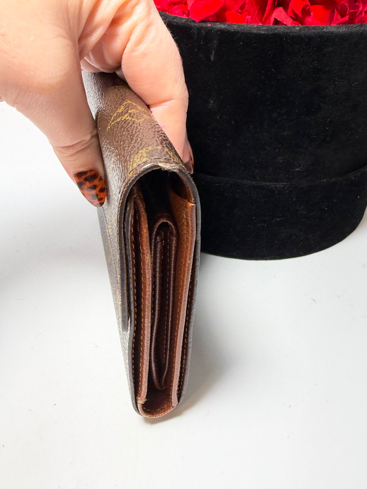 Louis Vuitton Porte Tressor Etui Papier Monogram Trifold Wallet