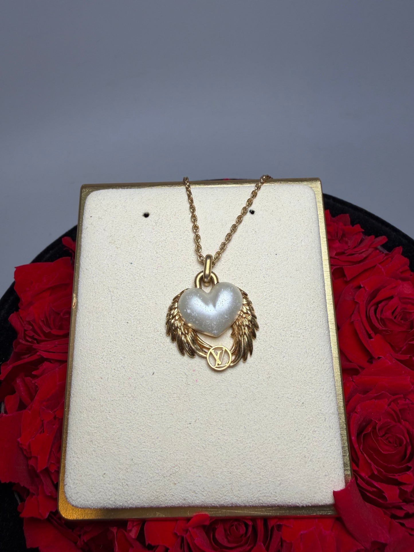 Louis Vuitton Angel of Love Heart Angel Wings Necklace
