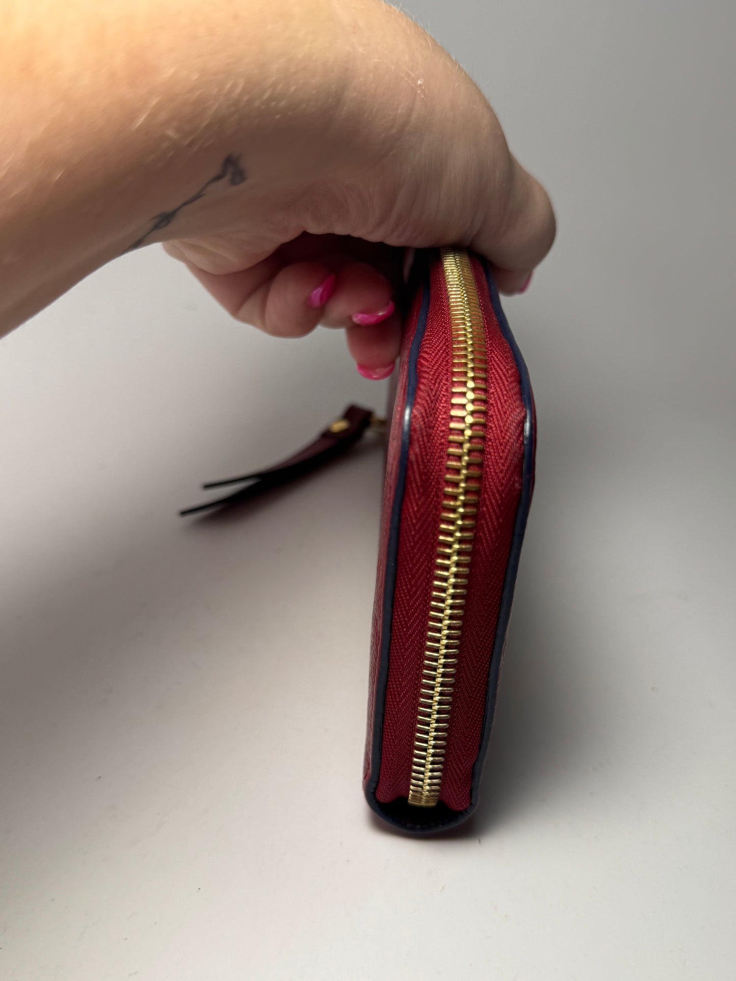 Louis Vuitton Cerise Red Monogram Empriente Leather Zippy Wallet