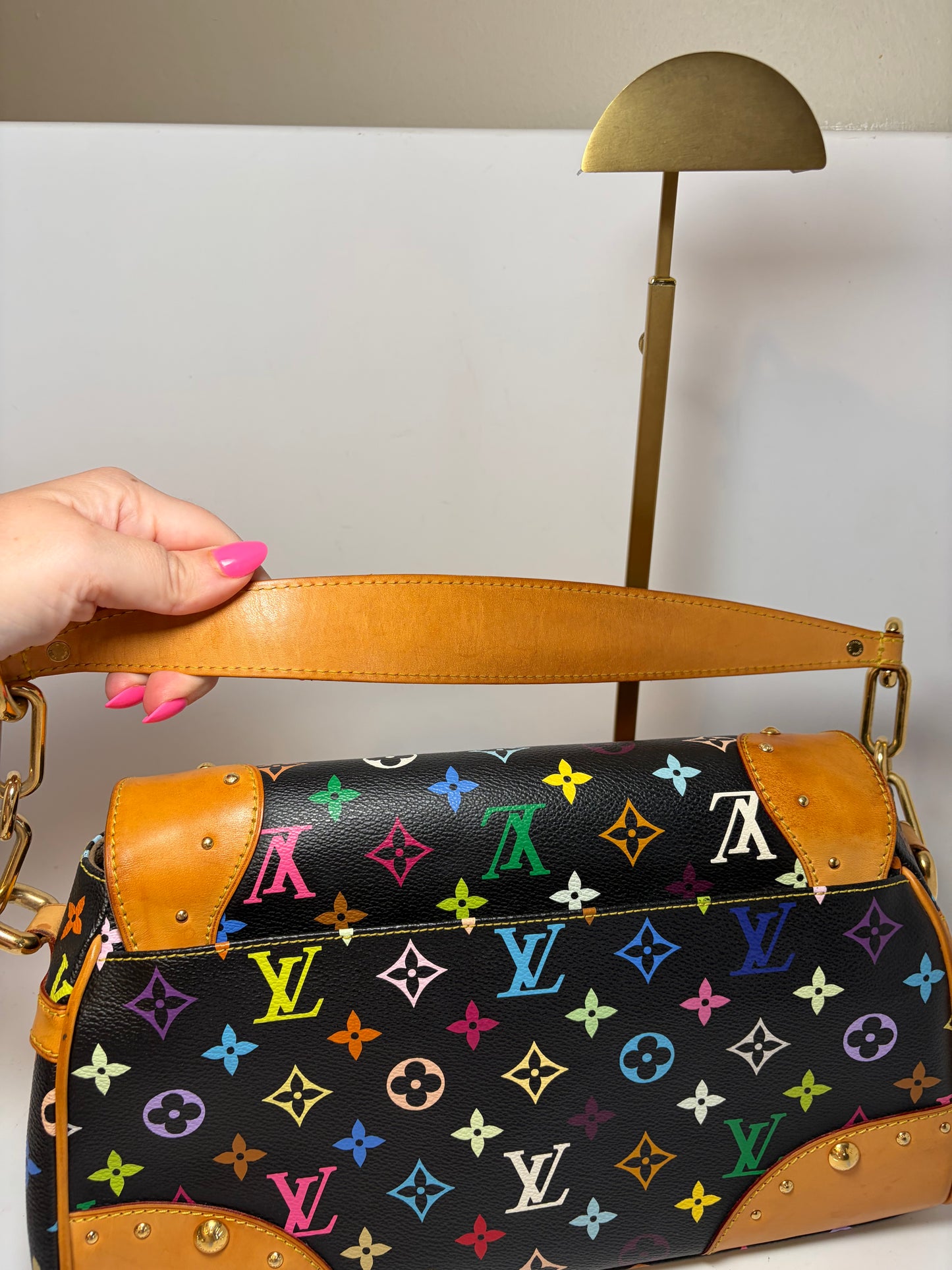 Louis Vuitton Beverly MM Black Multicolor Monogram