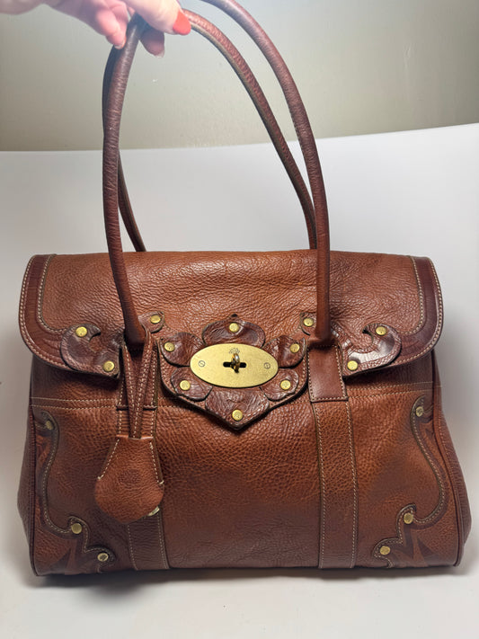 Mulberry Bayswater Satchel in Tooled Oak