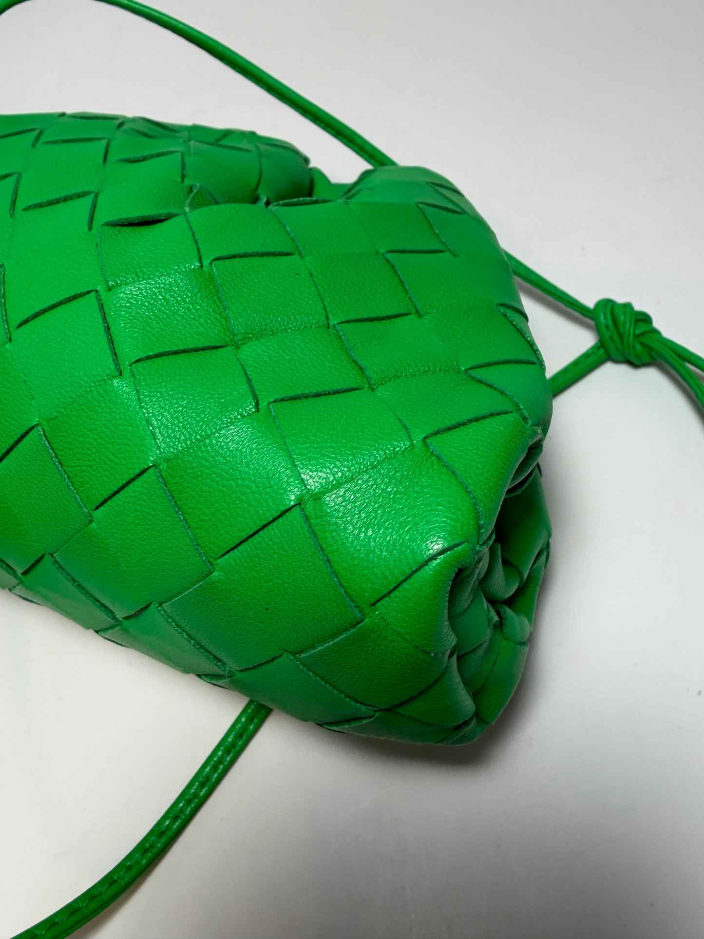 Bottega Veneta Mini Intrecciato Nappa Leather Clutch/Crossbody Pouch with Dust Bag & COA