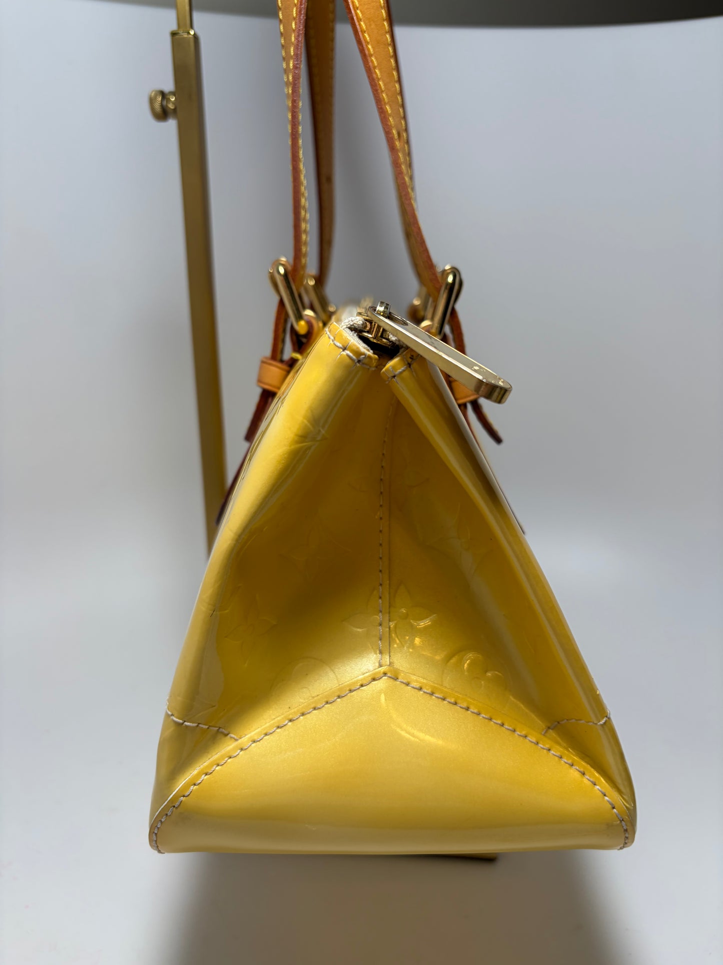 Louis Vuitton Rosewood Avenue Yellow Vernis Leather Shoulder Bag