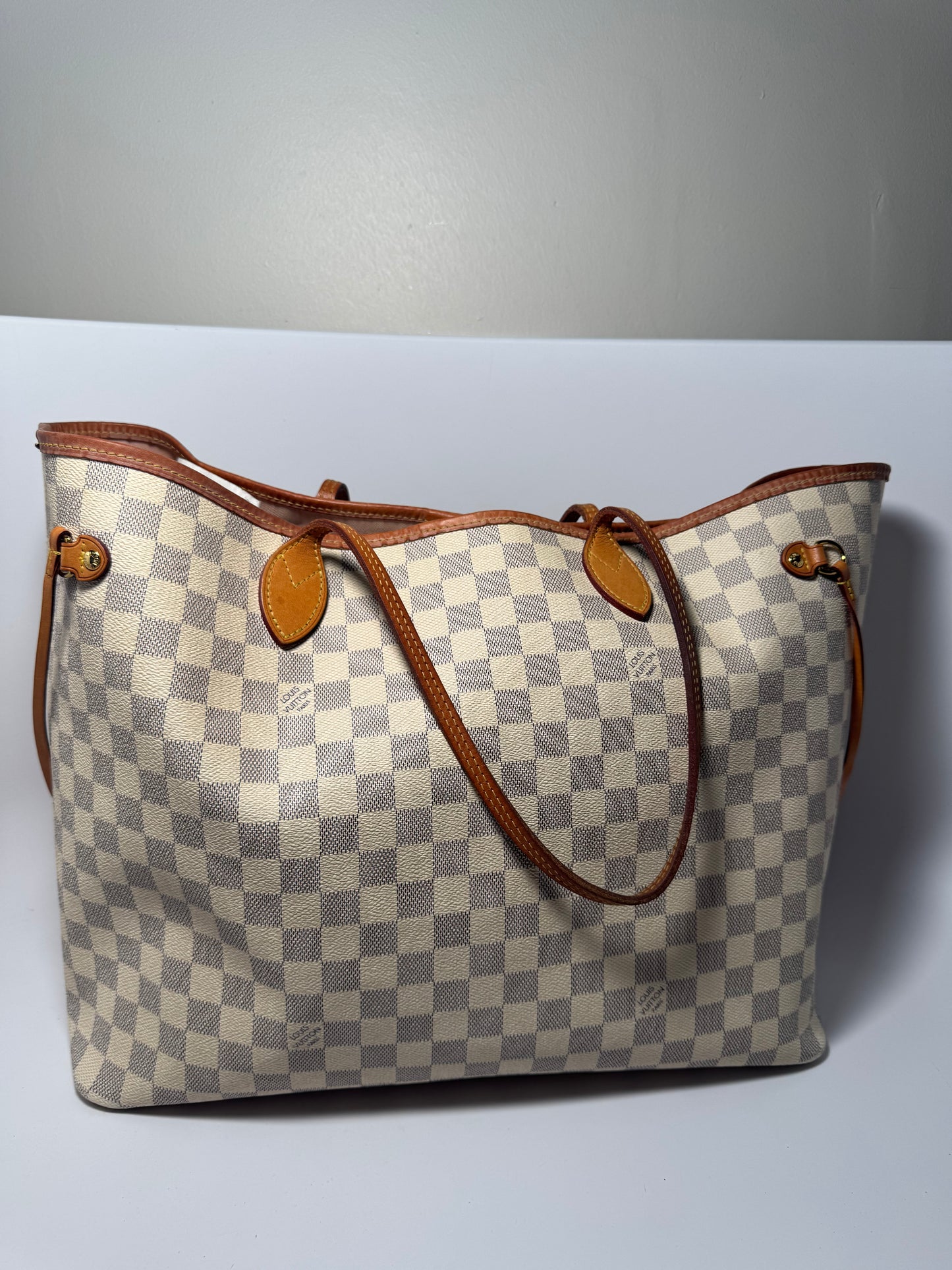 Louis Vuitton Neverfull GM Damier Azur with Ballerine Pink Interior Made in 2019