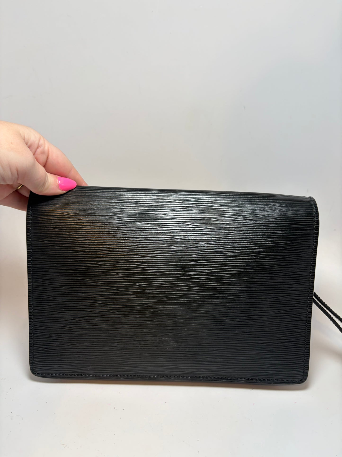 Louis Vuitton Pochette Sellier Draggone Clutch/Wristlet Black Epi Leather