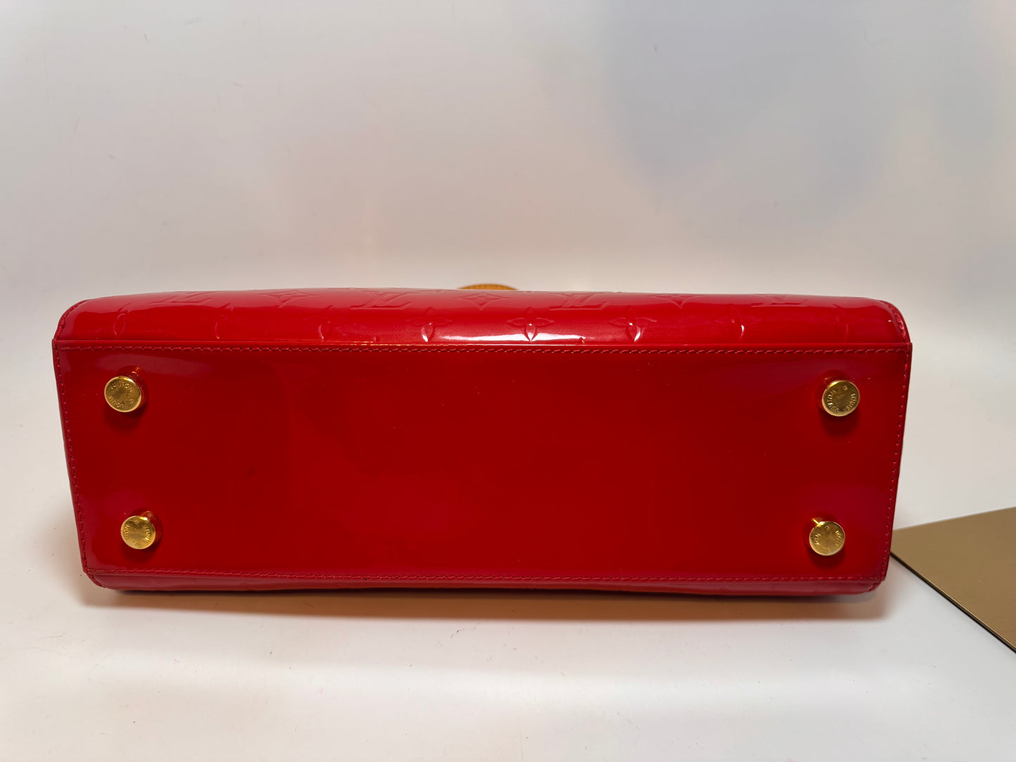 Louis Vuitton Brea MM Rose Red Vernis Leather Bag/Shoulder Bag
