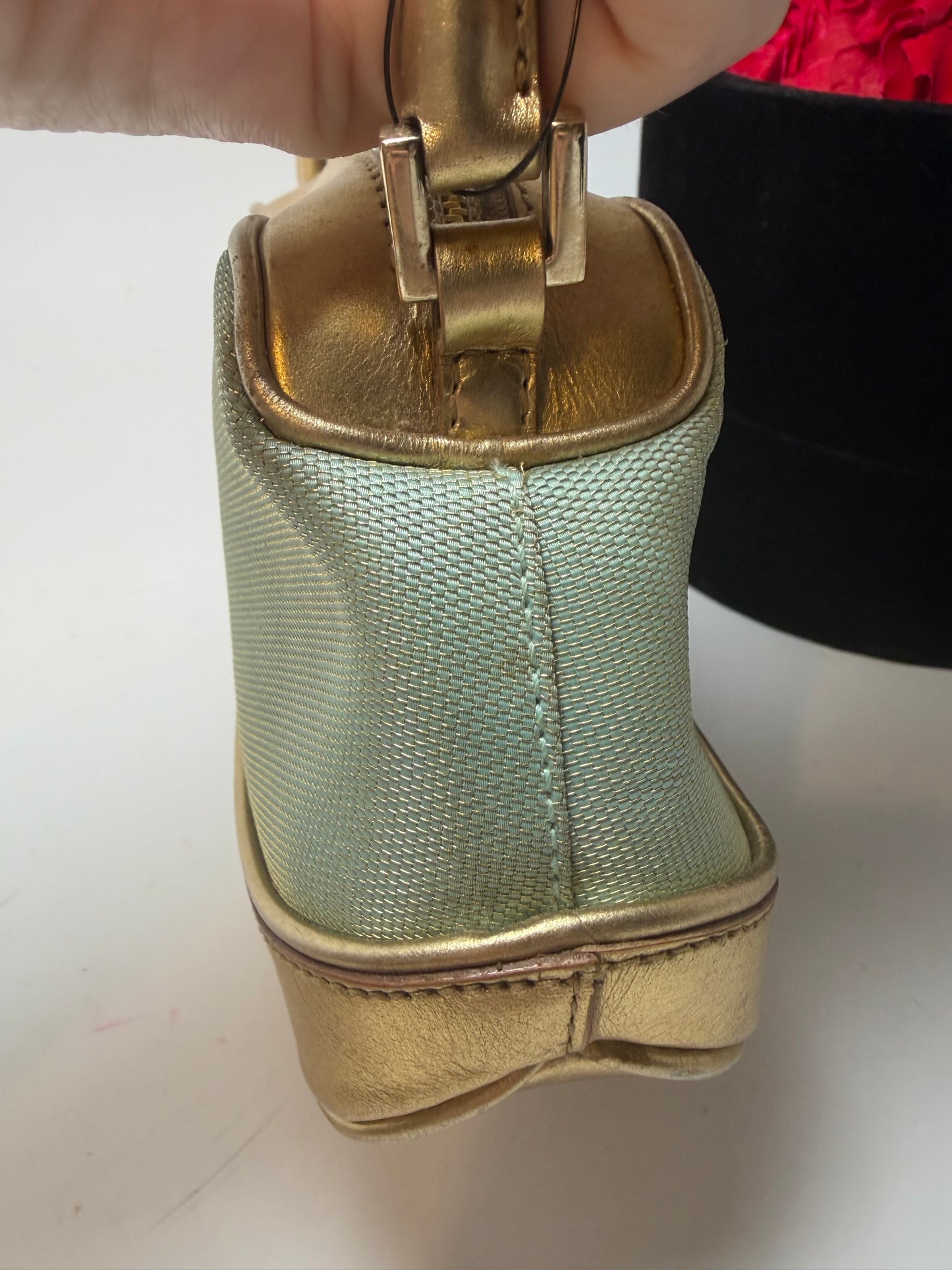Gucci Blue & Gold Mini Bag Vintage Comes with Certificate of Authenticity