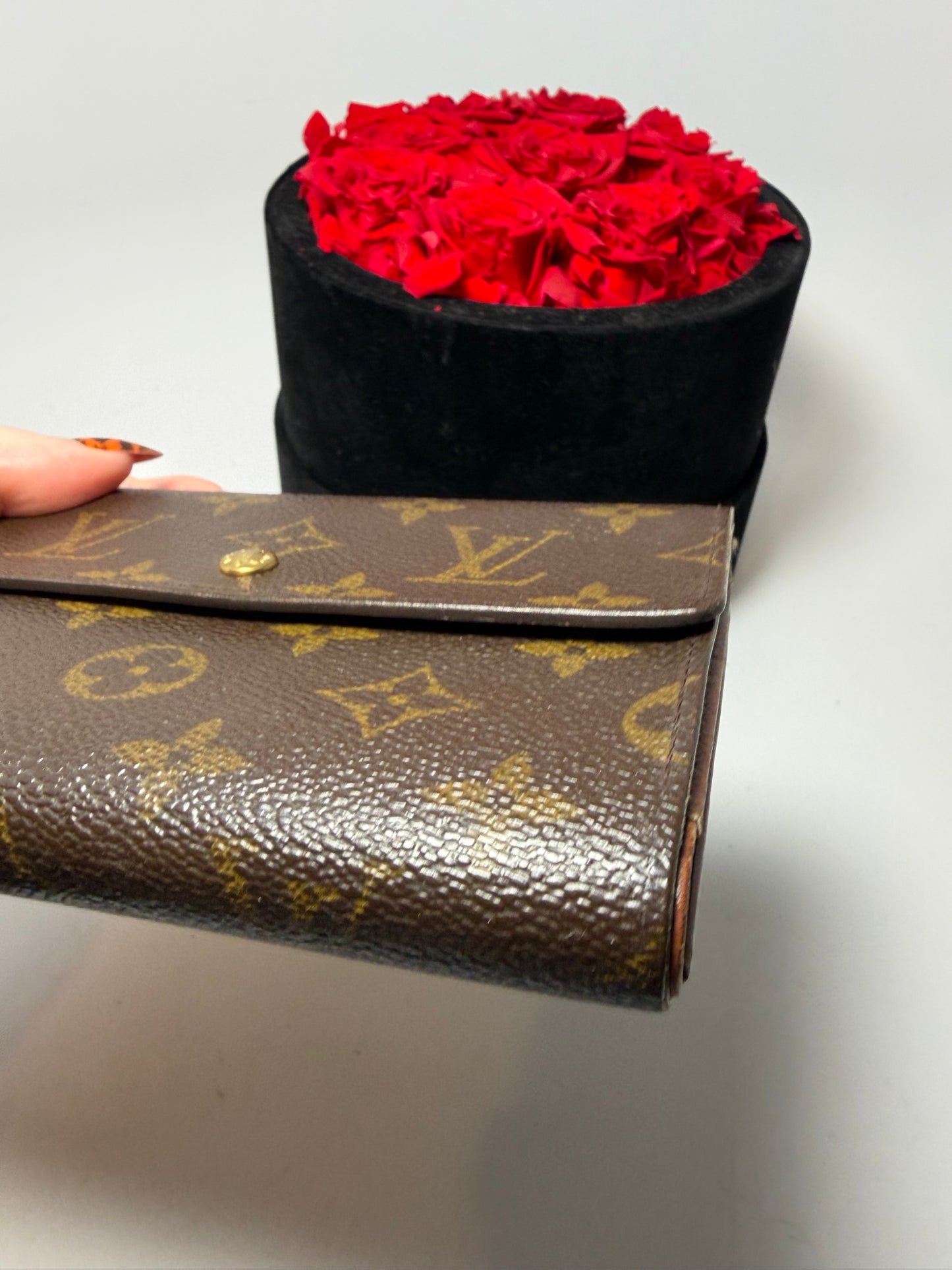 Louis Vuitton Porte Tressor Etui Papier Monogram Trifold Wallet