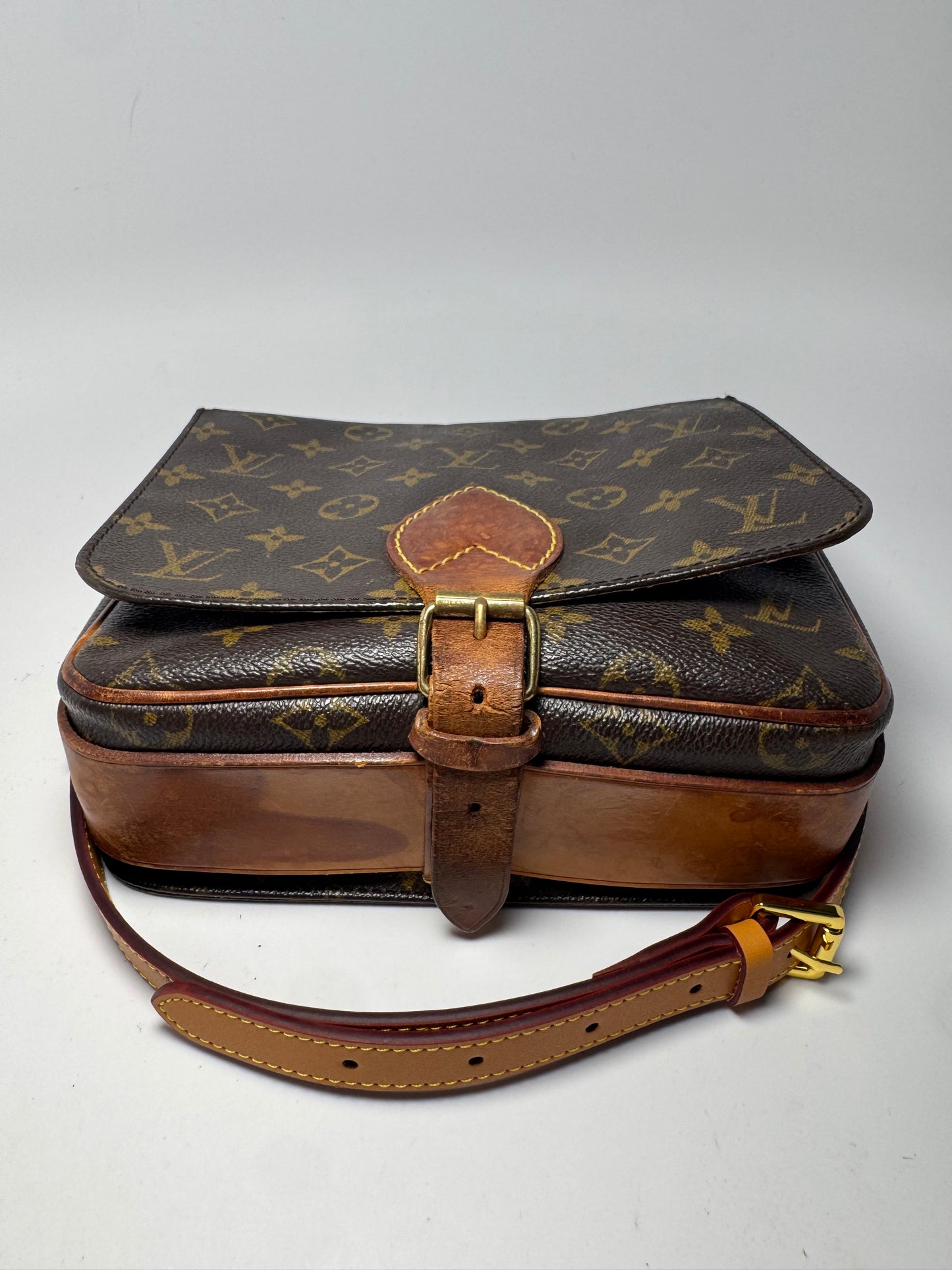 Louis Vuitton Cartouchière MM Monogram Crossbody- FAIR condition France September 1995