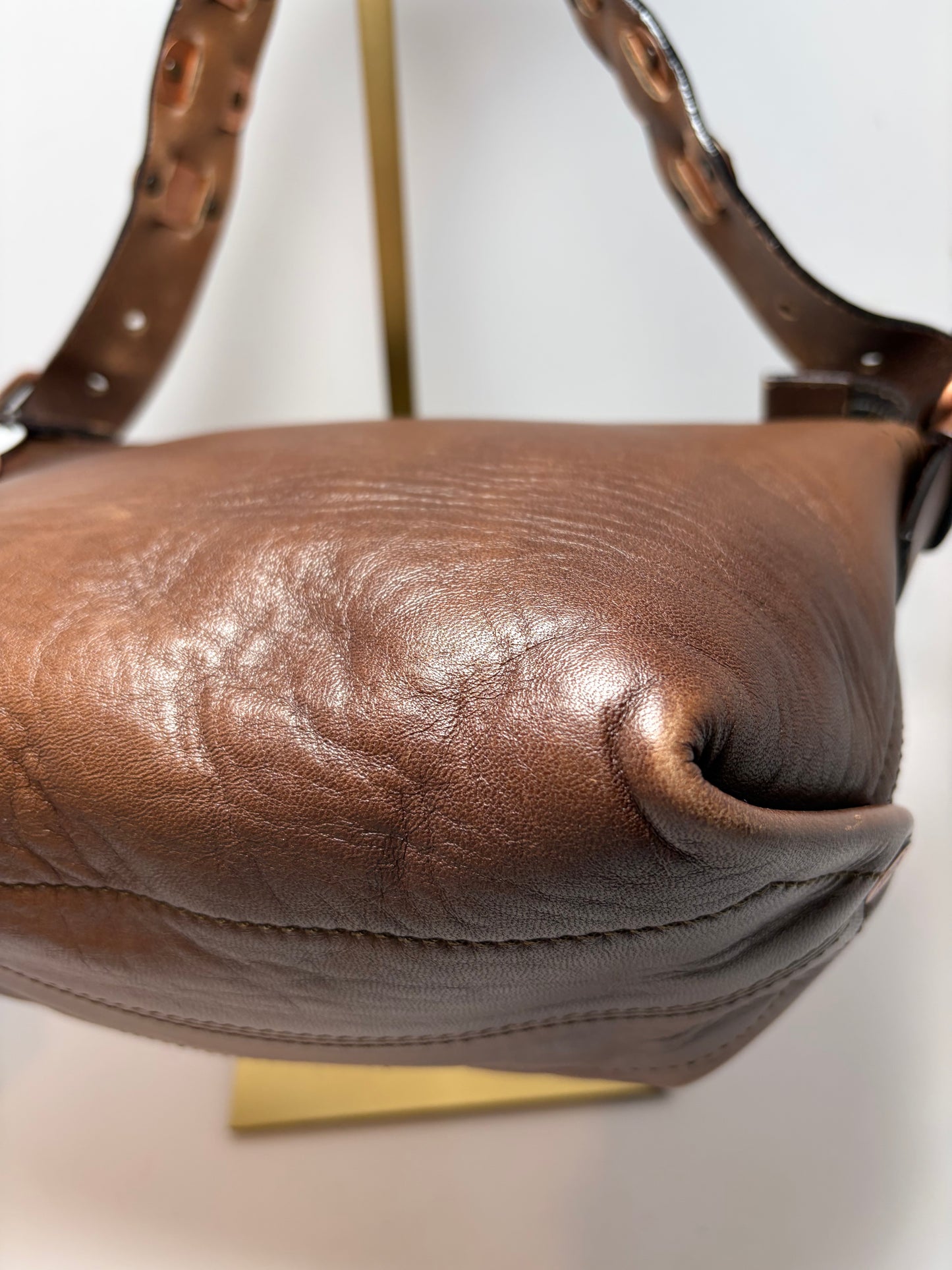 Vintage Celine Leather Shoulder Bag w/COA