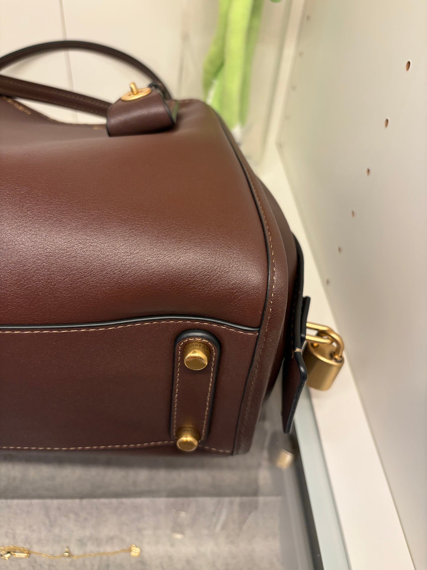 Coach Rogue 31 Maple & Brass w/shoulder straps, crossbody strap & dust bag- Like New