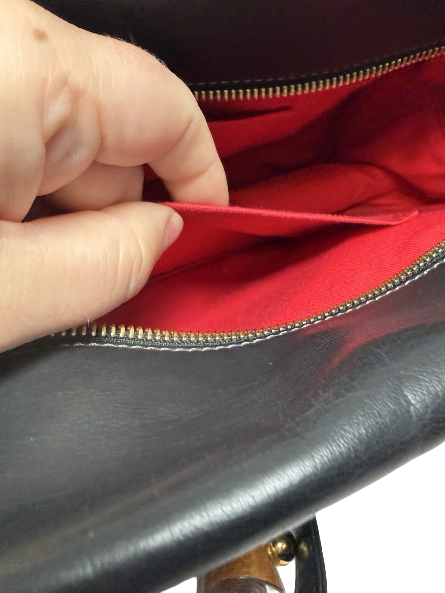 Chloé Eden Black Leather Shoulder Bag w/Large Brown Tag