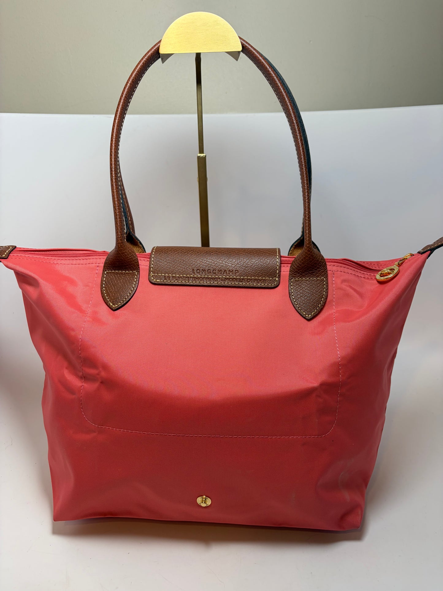 Longchamp Le Pliage Strawberry Pink Tote Medium