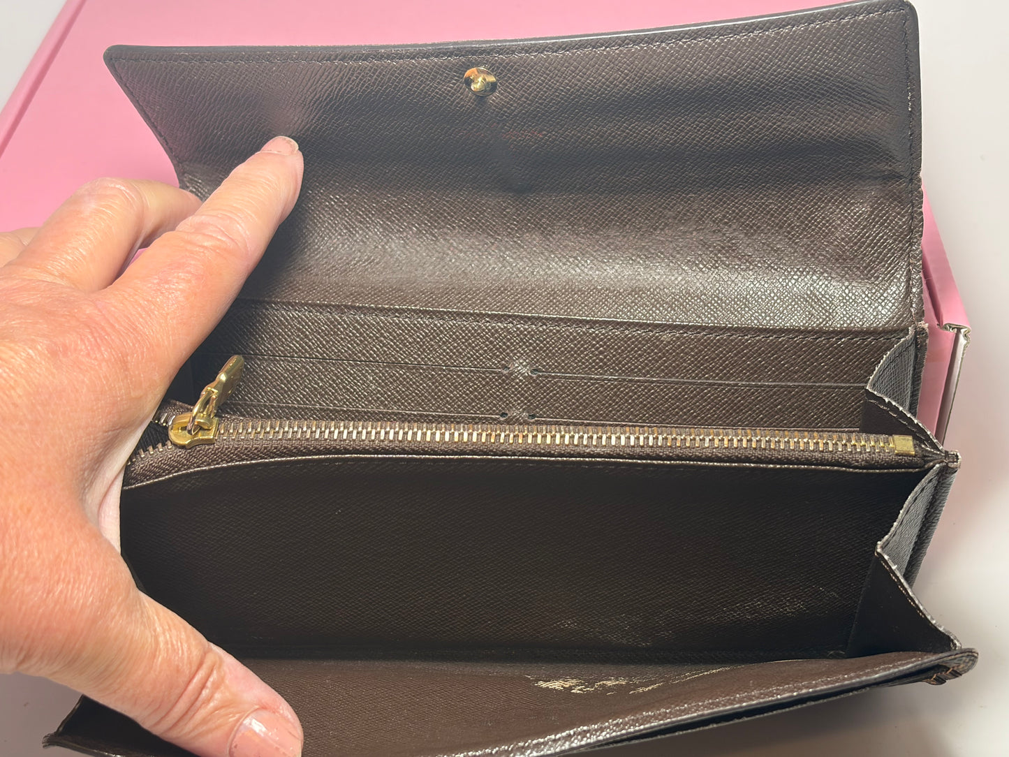 Louis Vuitton Damier Ebene Sarah Wallet