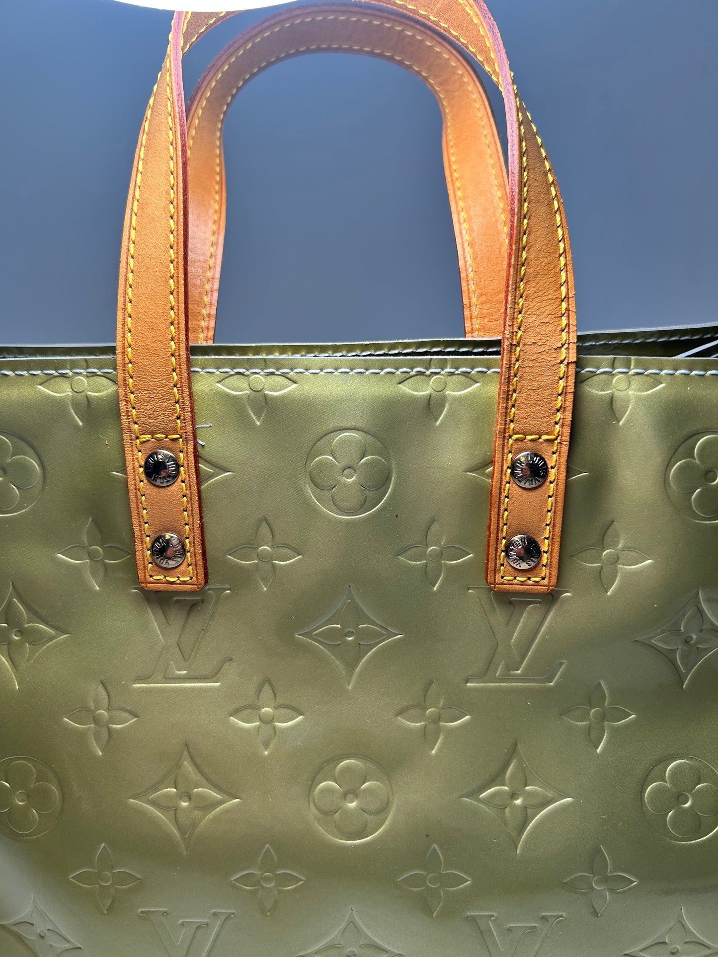 Louis Vuitton Reade PM Pistachio Green Vernis Leather Monogram Mini Tote