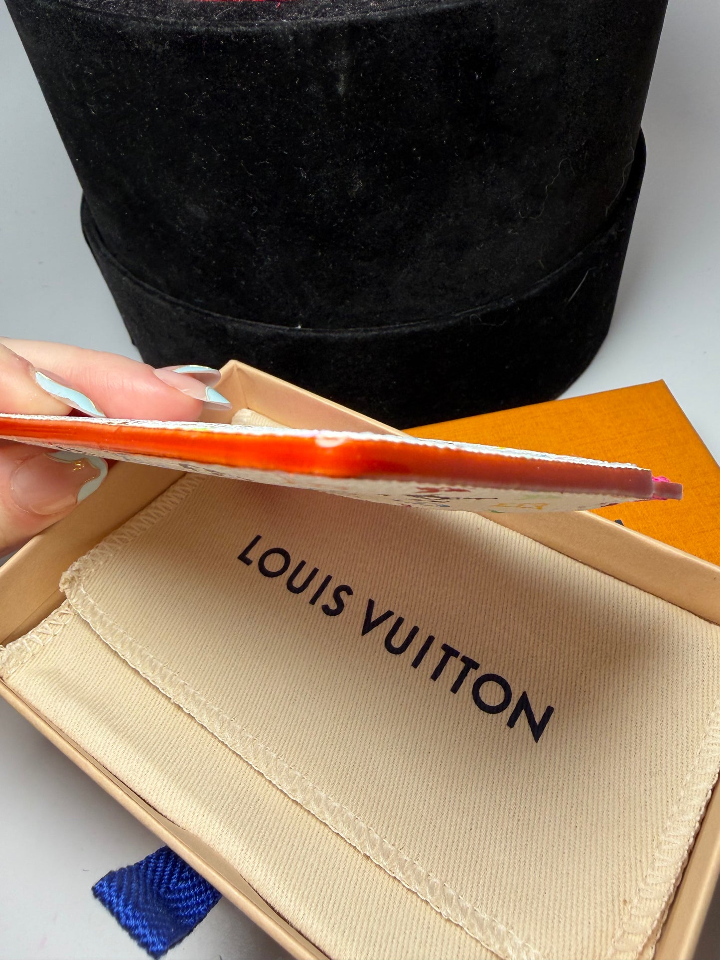 Louis Vuitton LV x TM White Multicolor & Hot Pink Card Case Murakami NWT