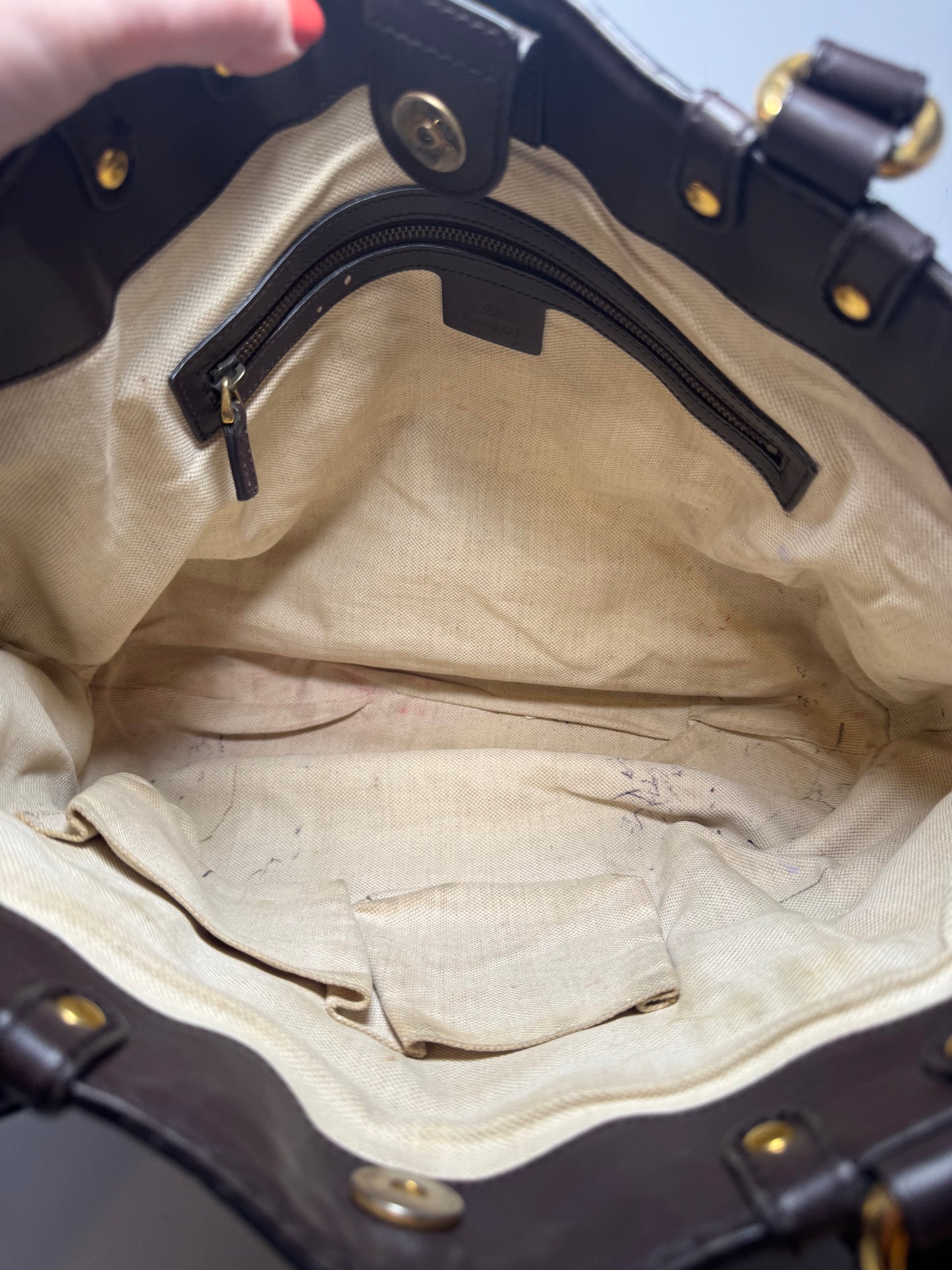 Gucci Brown Guccissima Scarlett Tote Bag