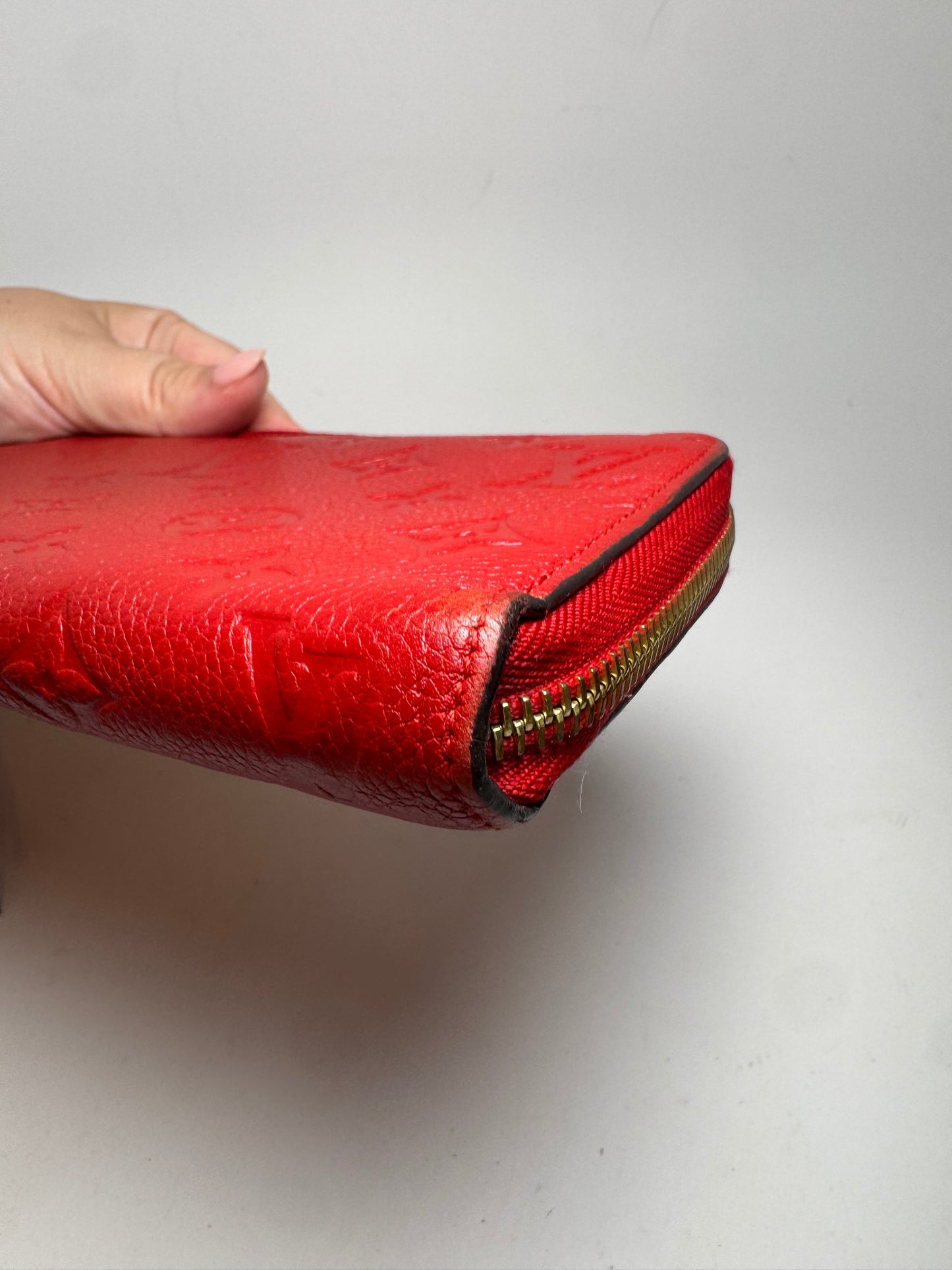 Louis Vuitton Empriente Zippy Wallet Cherry Red Leather
