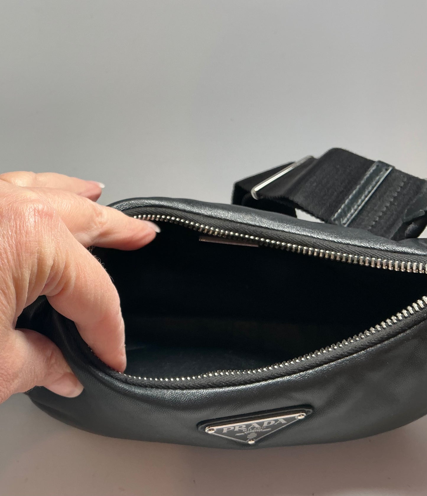 Prada Re-Edition 2005 Soft Padded Black Nappa (Lambskin) Leather Crossbody/Shoulder Bag