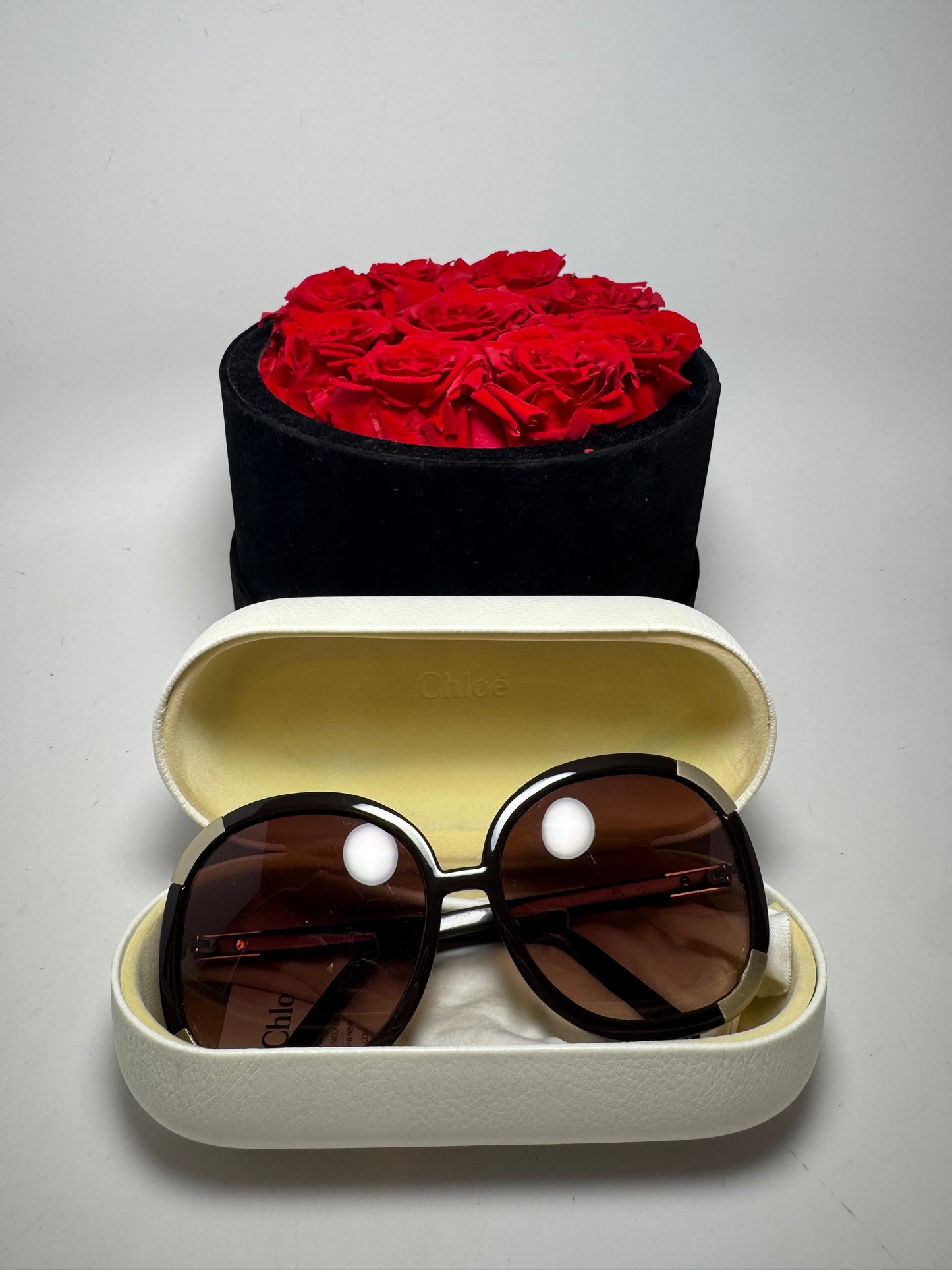 Chloé Myrte Oversized Sunglasses Burgundy