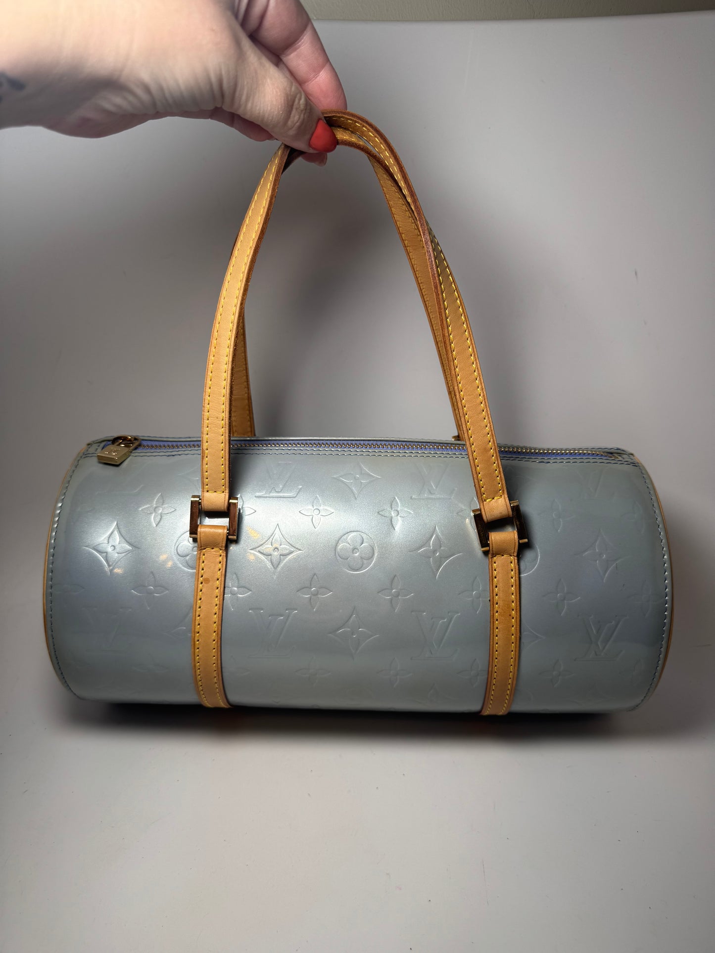 Louis Vuitton Y2K Bedford Lavender Vernis Leather Barrel Bag