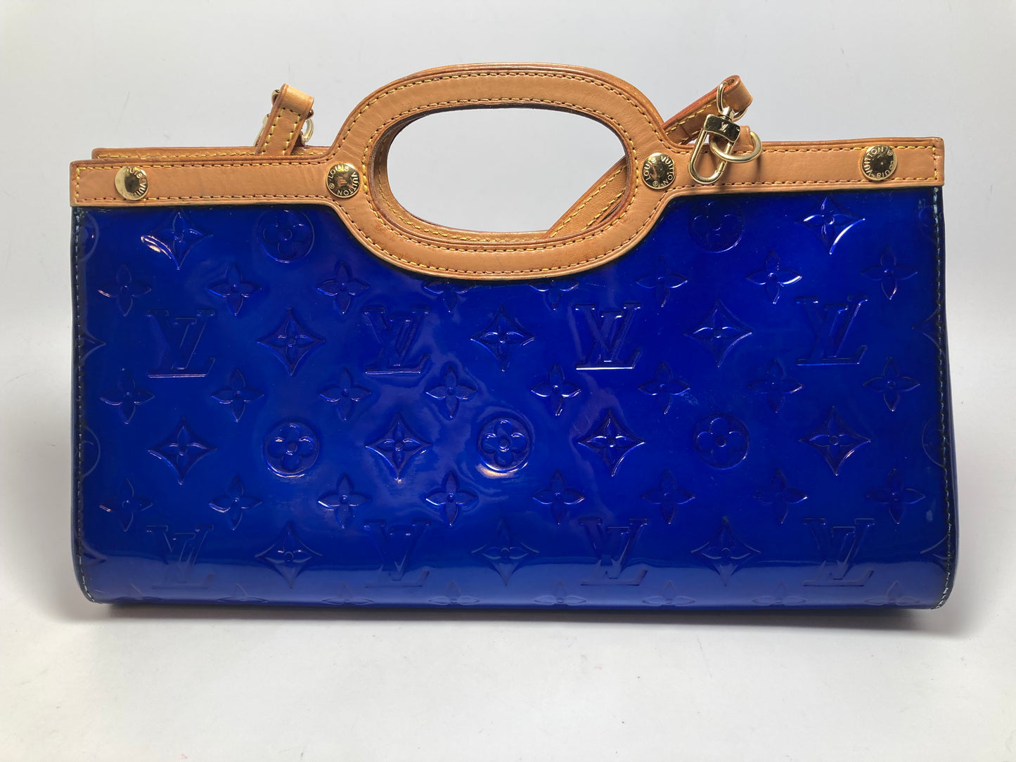 Louis Vuitton Roxbury Drive Cobalt Blue Vernis Leather w/Shoulder Strap