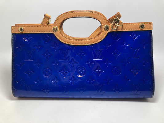 Louis Vuitton Roxbury Drive Cobalt Blue Vernis Leather w/Shoulder Strap