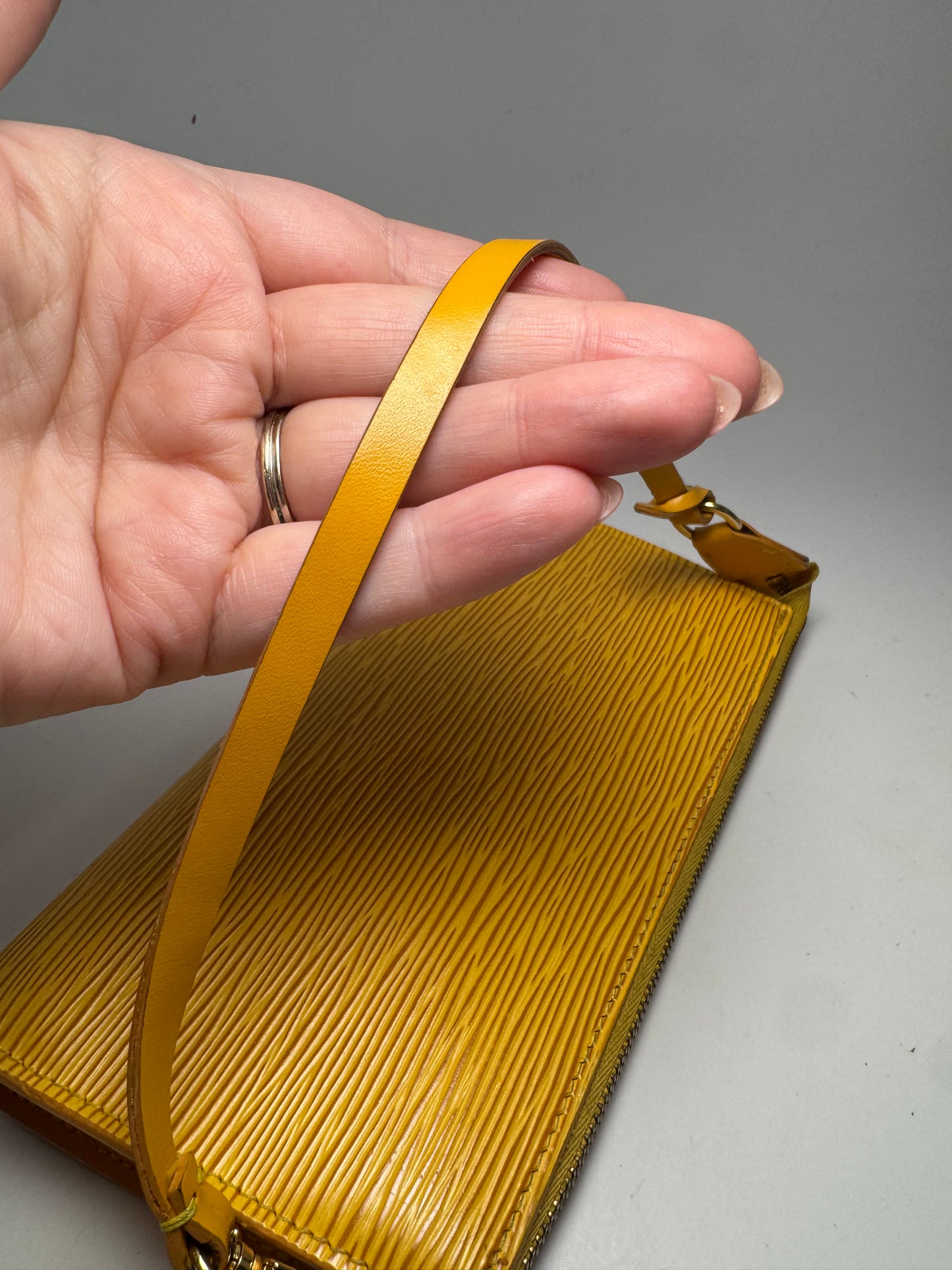 Louis Vuitton Yellow Epi Leather Pochette