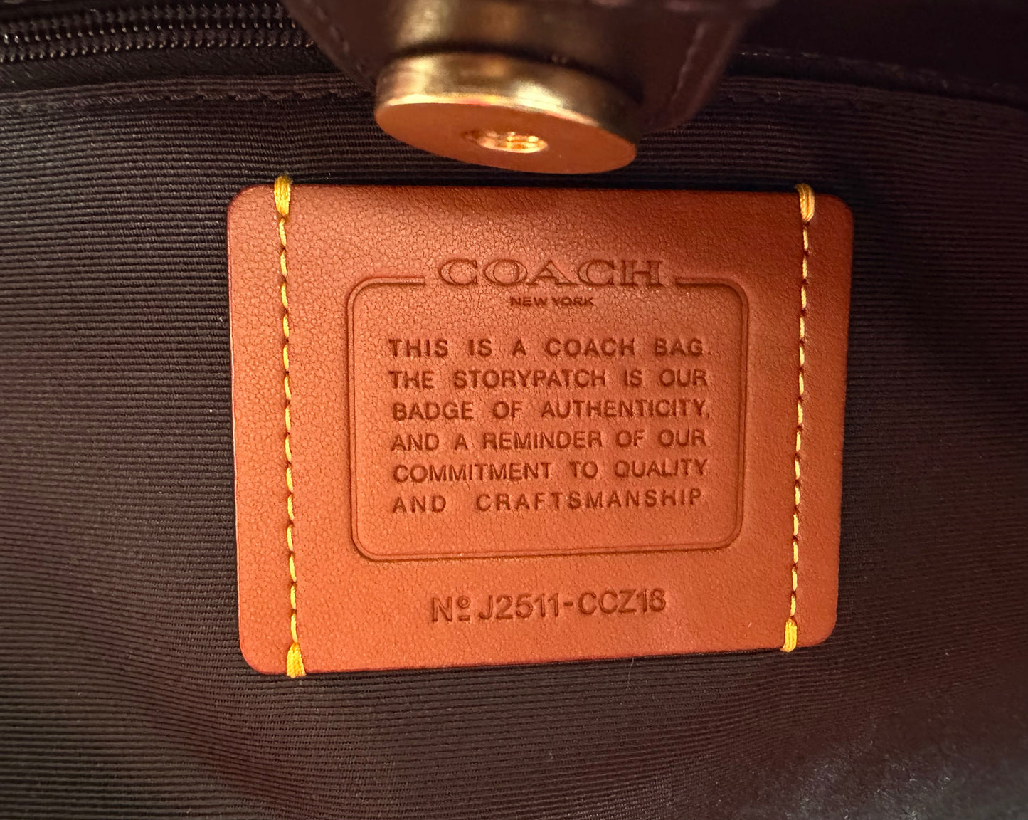Coach City Tote Black Leather & Red Glitter Cherried