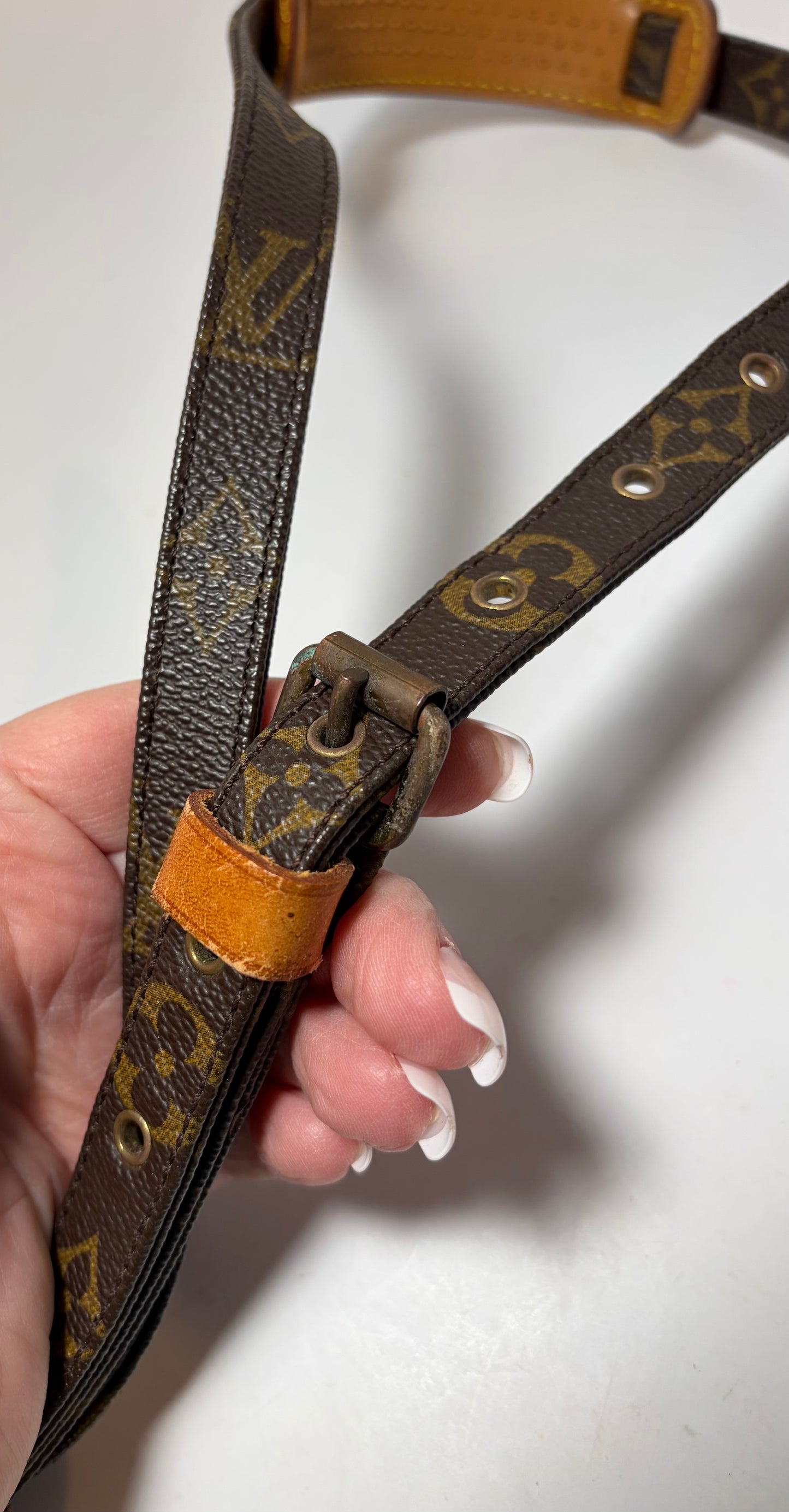 Louis Vuitton Amazon Monogram Crossbody, Made in France February 1987