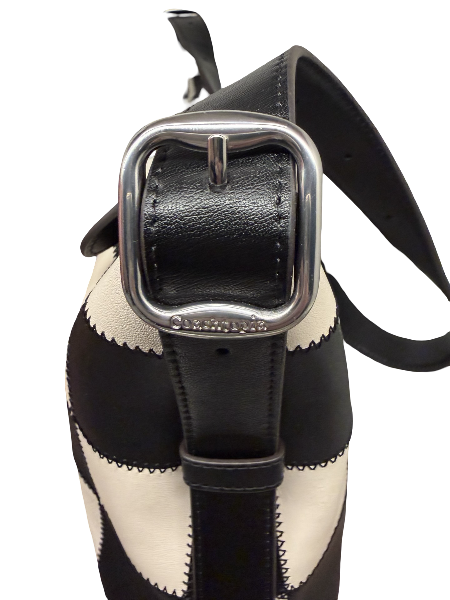 Coachtopia Alter Ergo Black & Cream Checkered (Larger size) Shoulder & Crossbody