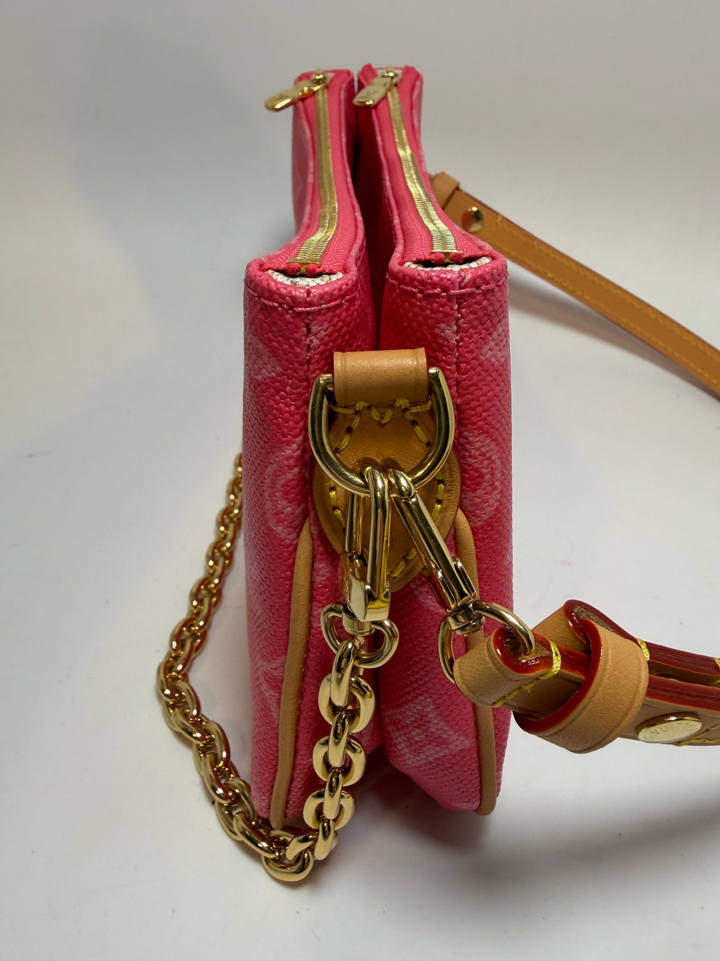Louis Vuitton Liv Pochette Rose Ruban Monogram Shoulder Bag/Crossbody