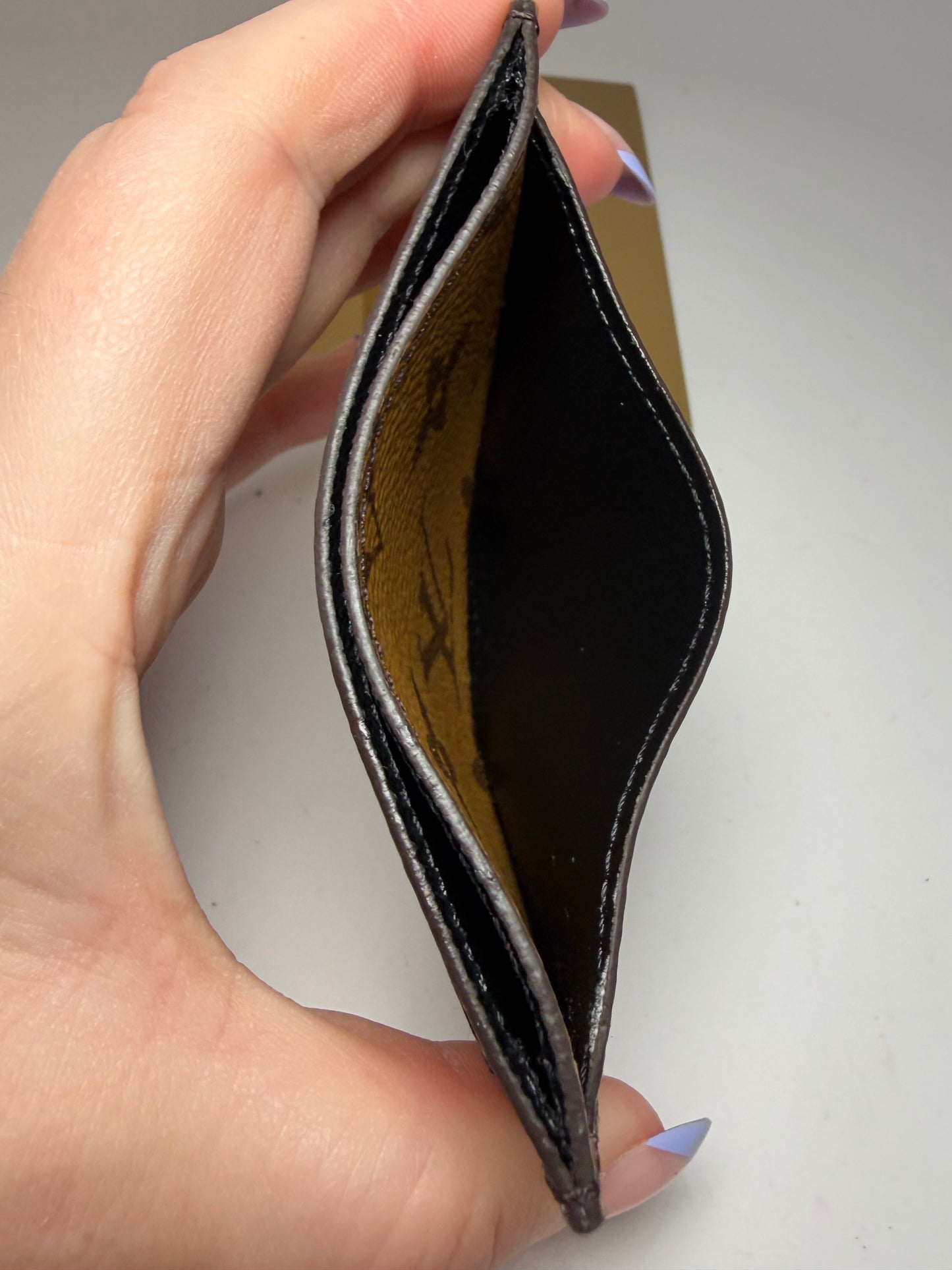Louis Vuitton Reverse Monogram Card Holder w/Dust Bag & Box