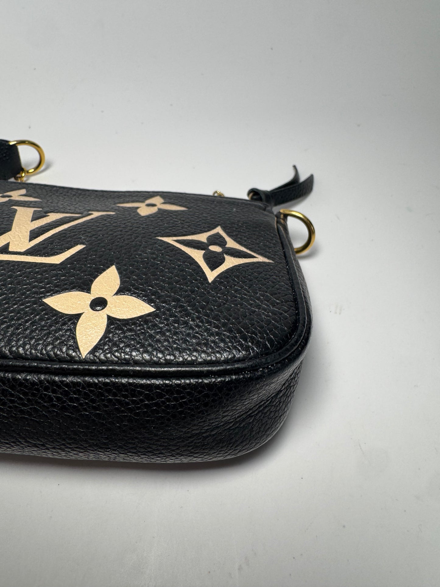 Louis Vuitton Empriente Bicolor Black & Cream Mini Pochette w/Gift Box w/COA from Authentic Detective