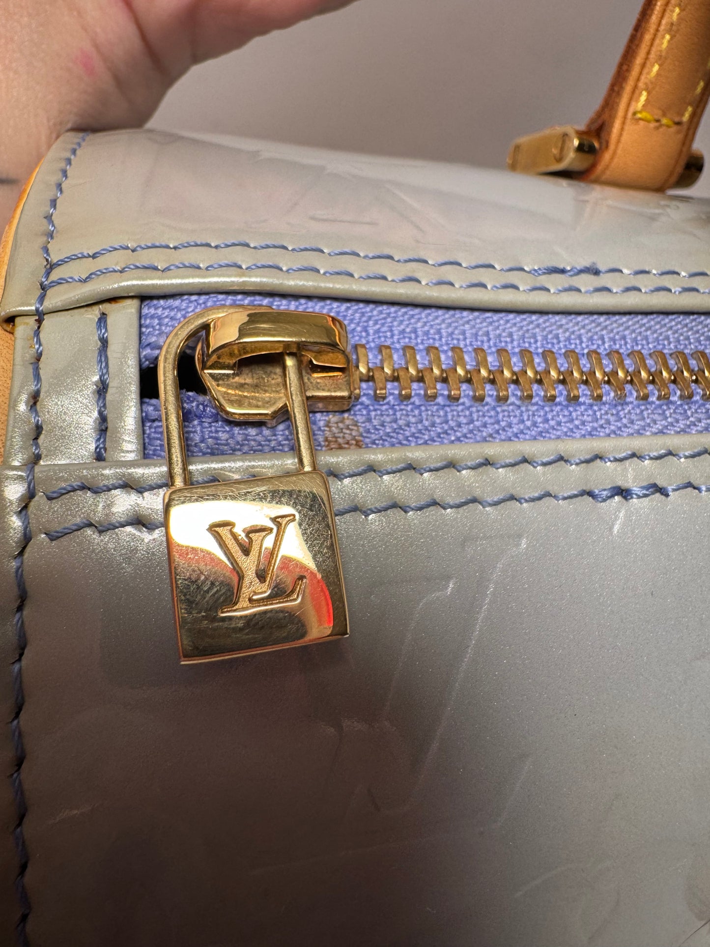 Louis Vuitton Y2K Bedford Lavender Vernis Leather Barrel Bag