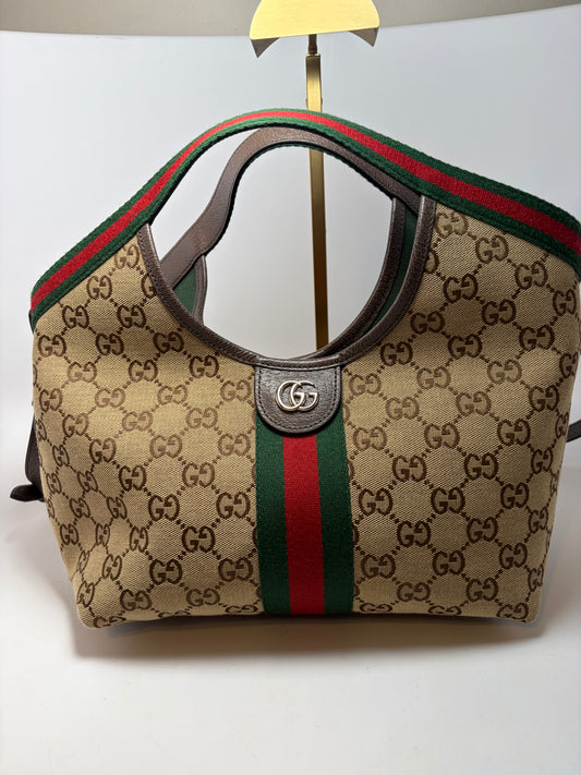 Gucci Giglio Small Canvas Tote/Crossbody LIKE NEW