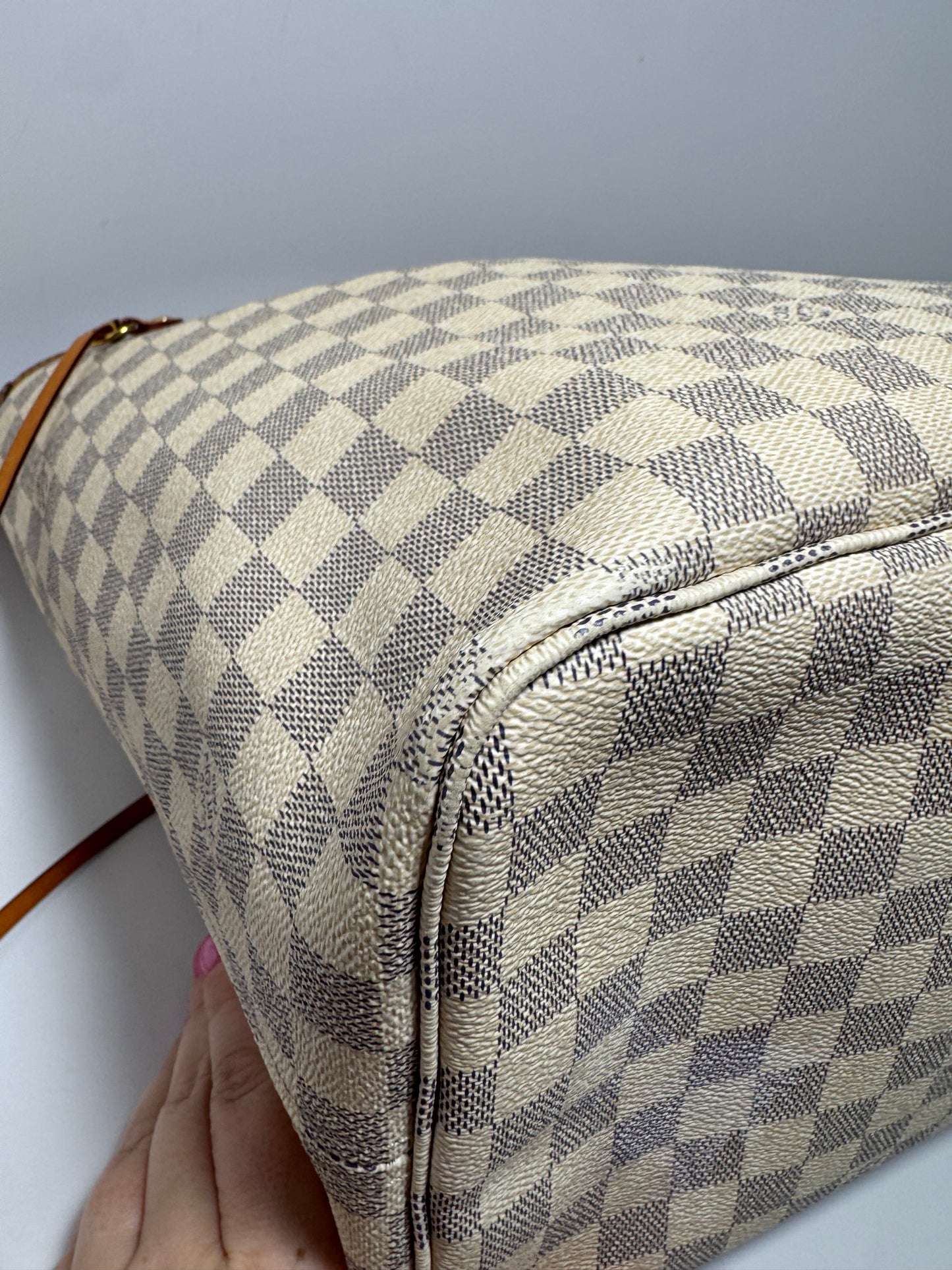 Louis Vuitton Neverfull GM Damier Azur with Ballerine Pink Interior Made in 2019