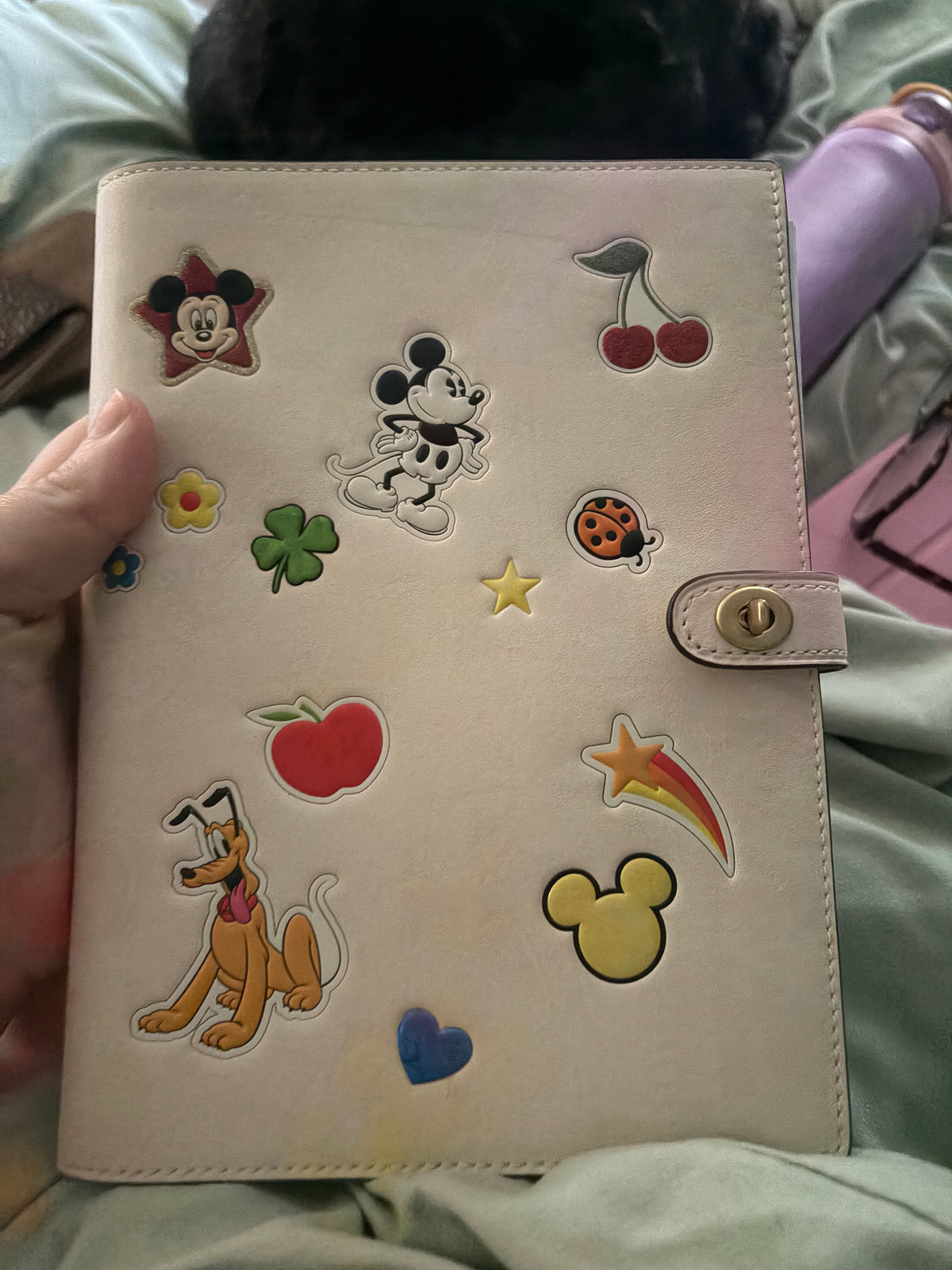 Coach x Disney Mickey & Friends Stickers Leather Notebook Gently Used