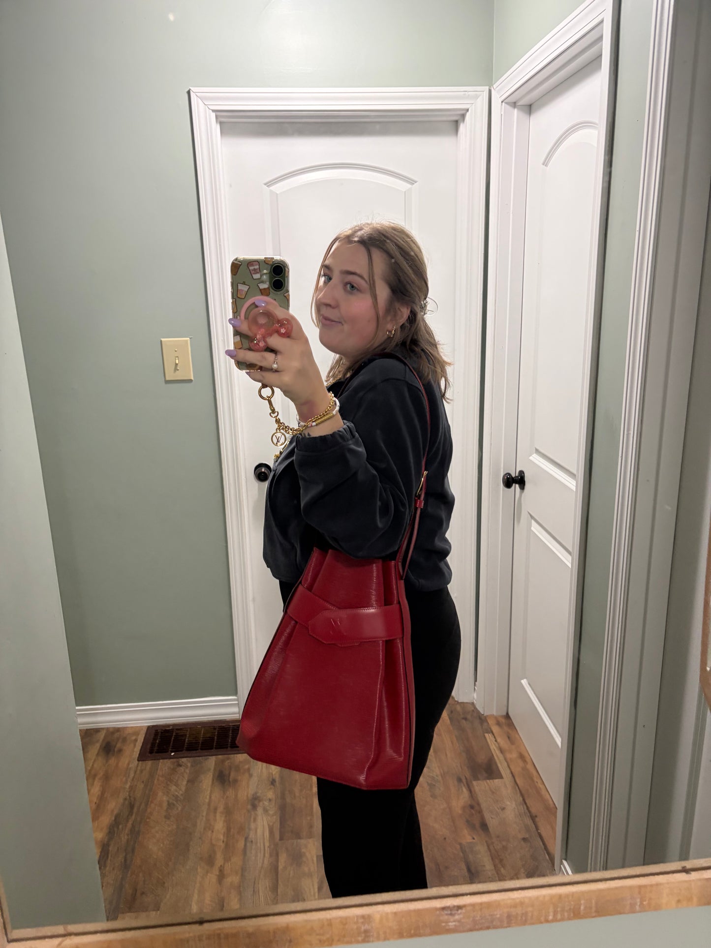 Louis Vuitton Sac D’Epaule GM Castillan Red Epi Leather Shoulder Bag