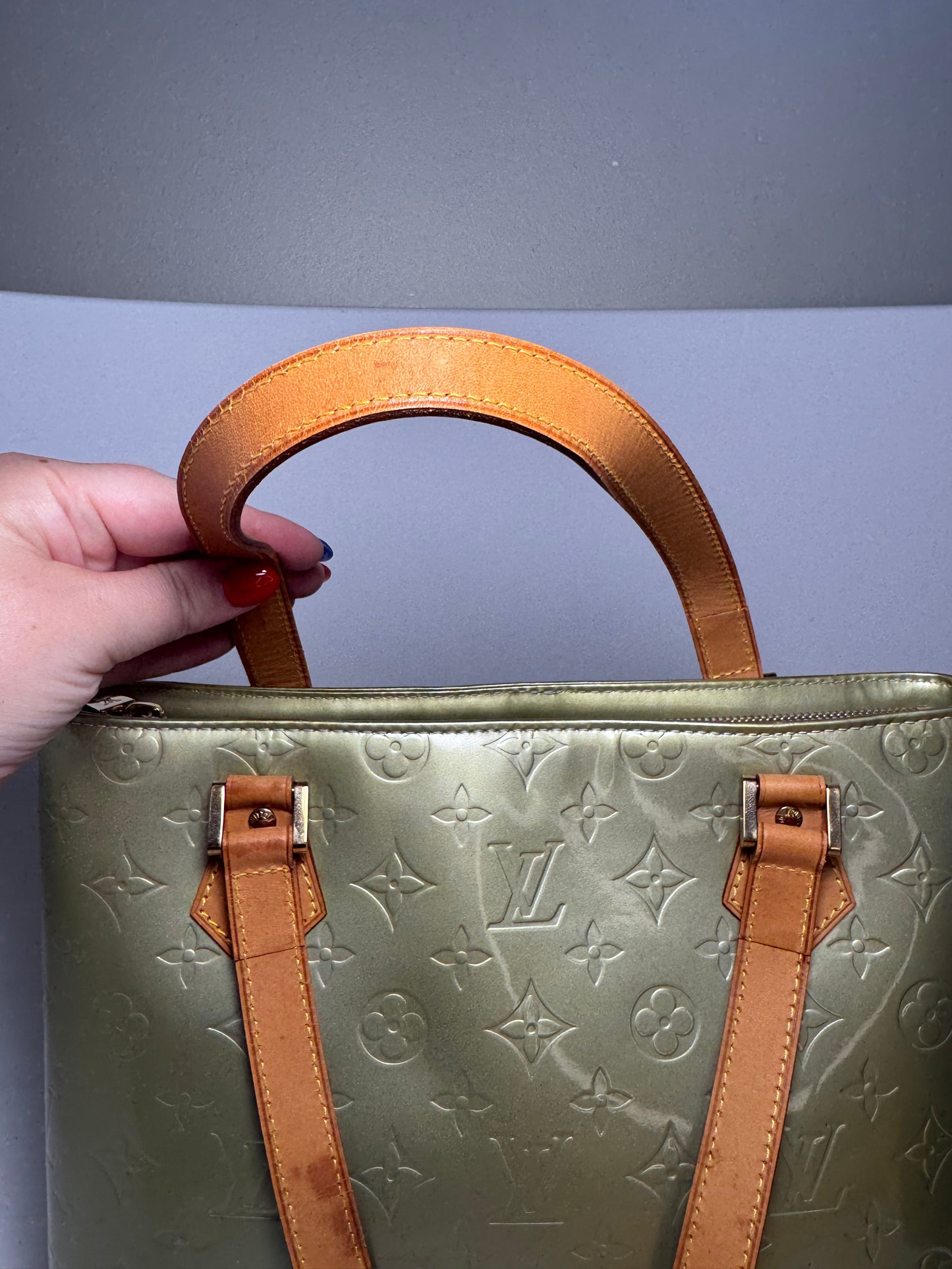 Louis Vuitton Houston Vernis Tote in Green