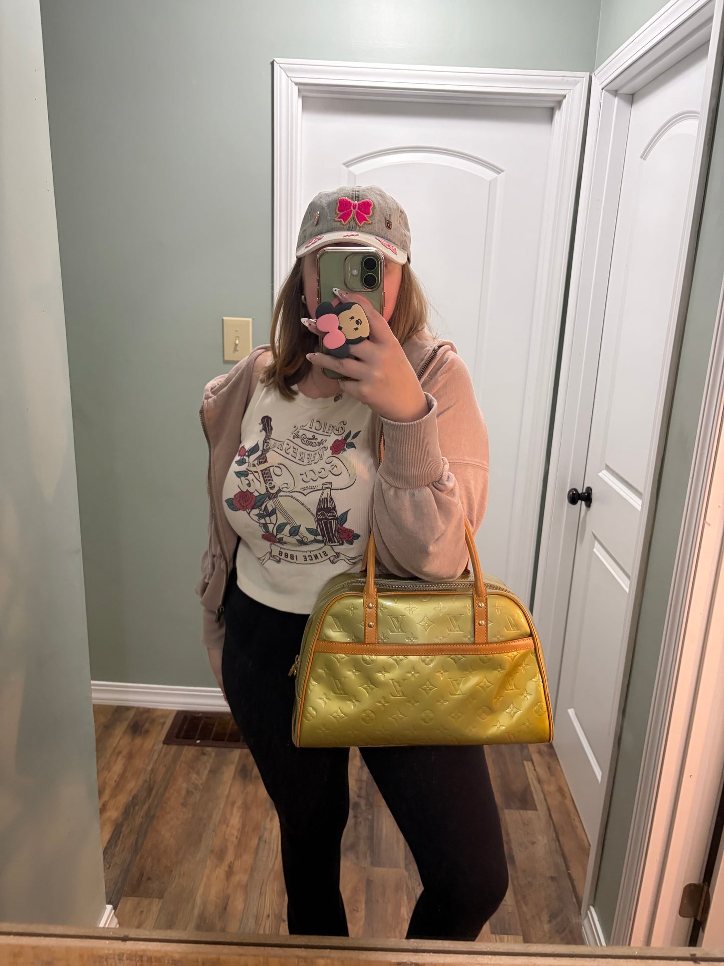 Louis Vuitton Monogram Green Vernis Tompkins Square Bag