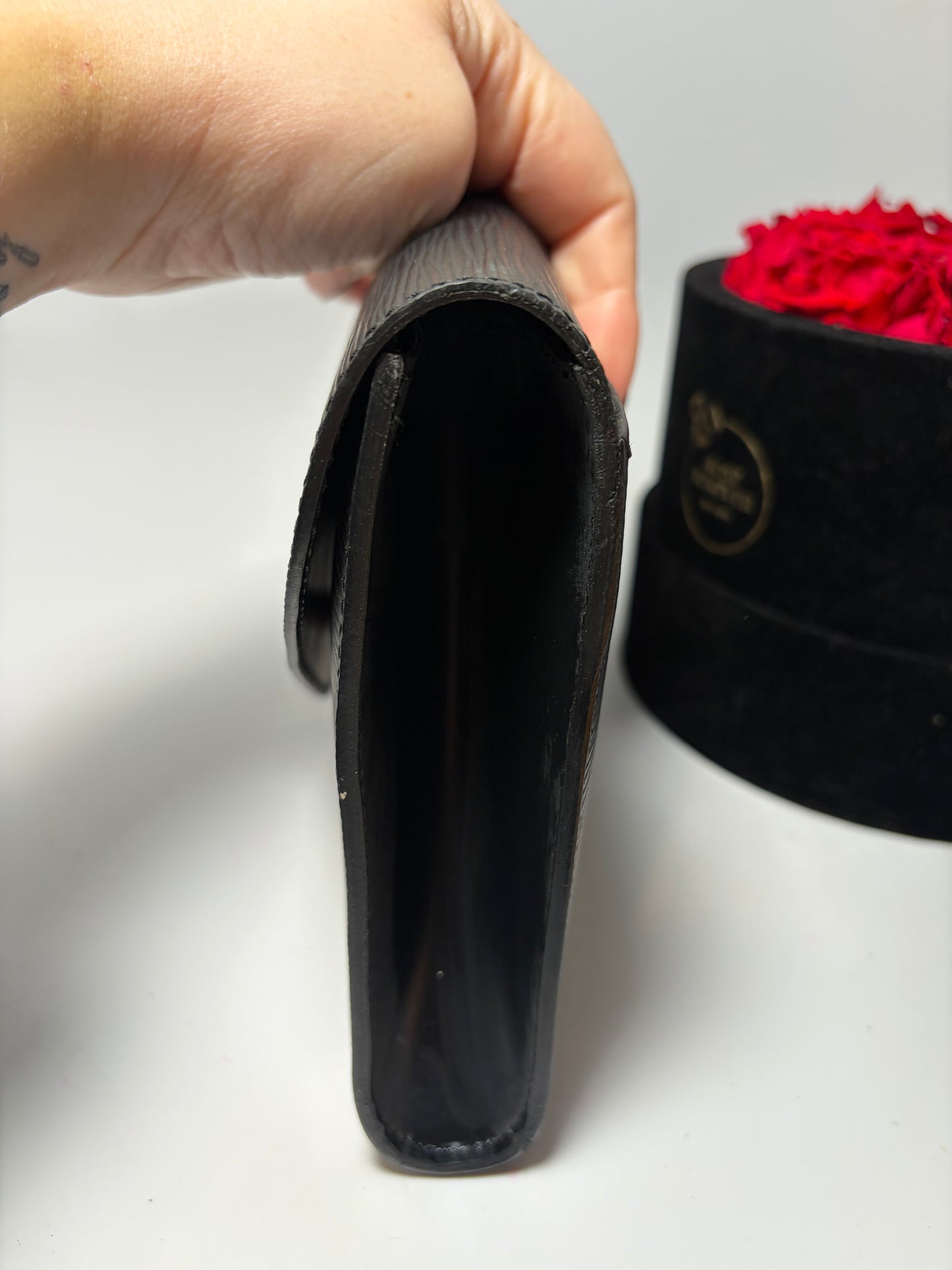 Louis Vuitton Epi Leather Art Deco Clutch Black