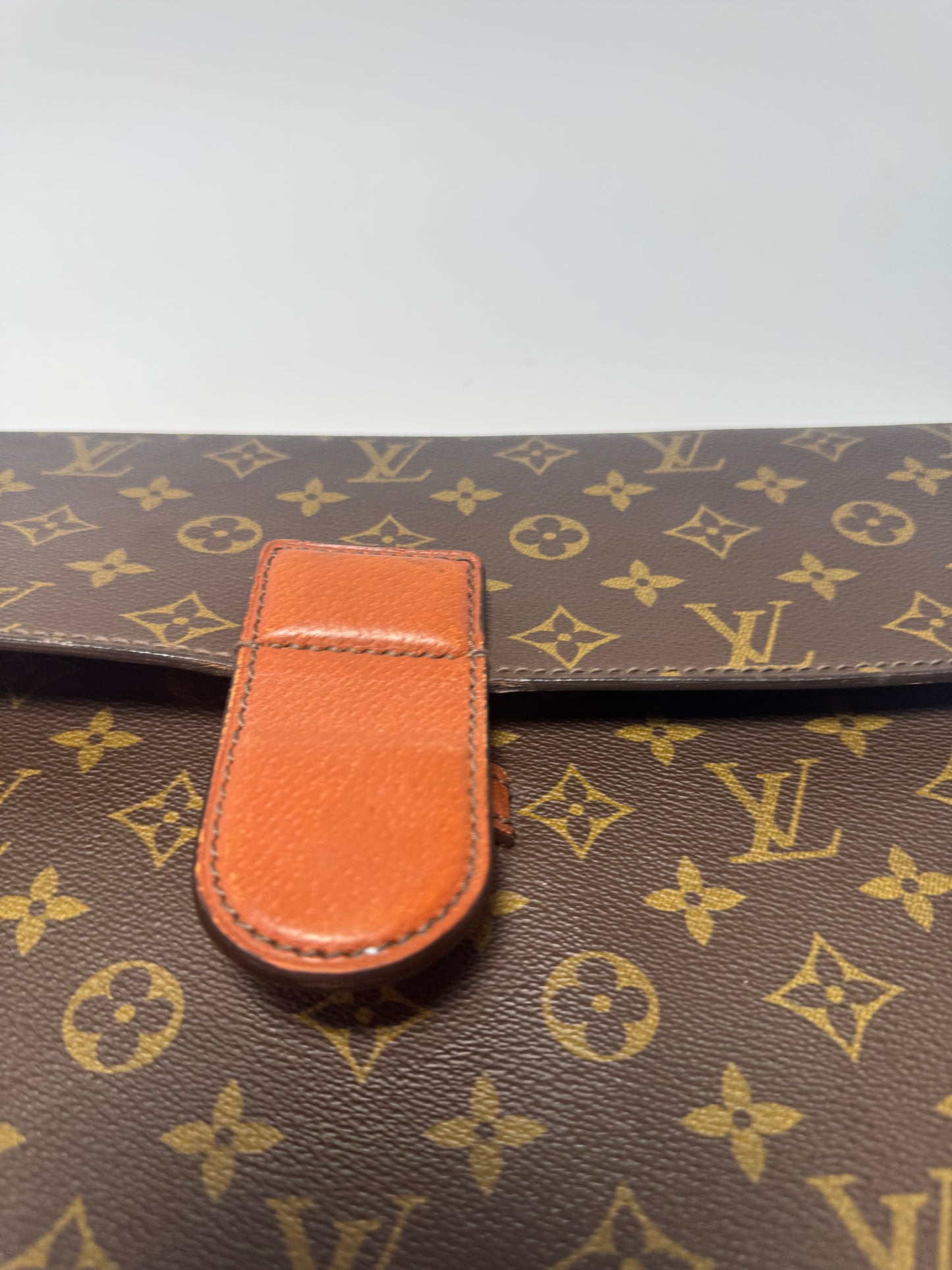Louis Vuitton Monogram Minister Briefcase Document Clutch